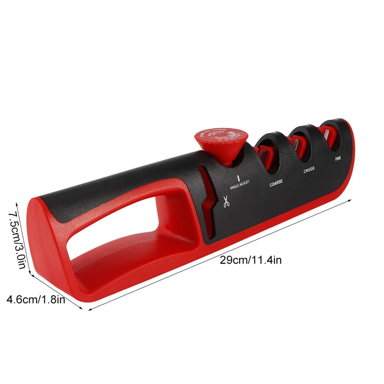 4-in-1 Kitchen Knife Sharpener - Tungsten Steel & Ceramic Manual Blade & Scissor Sharpening Tool for Chef Knives, Pocket Knives, Hunting Knives - Perfect for Home Kitchen, Camping & Outdoor Cooking