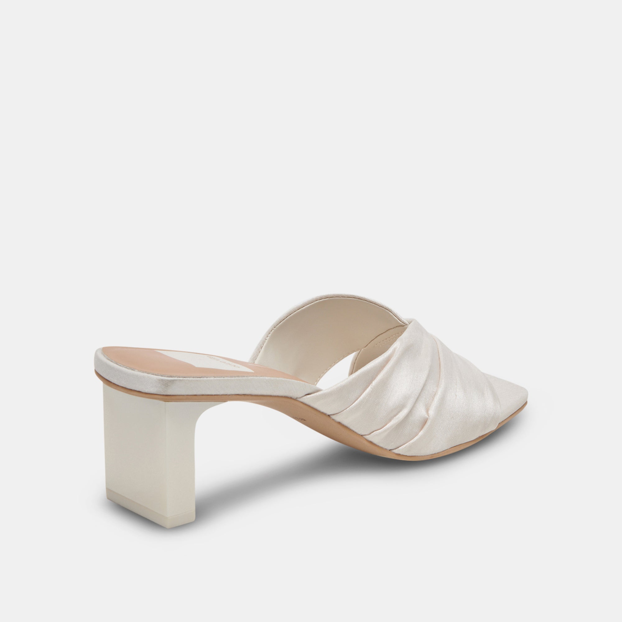 CARLAN Heels - Off White Silk Women's Dress Shoes for Weddings, Parties & Special Occasions