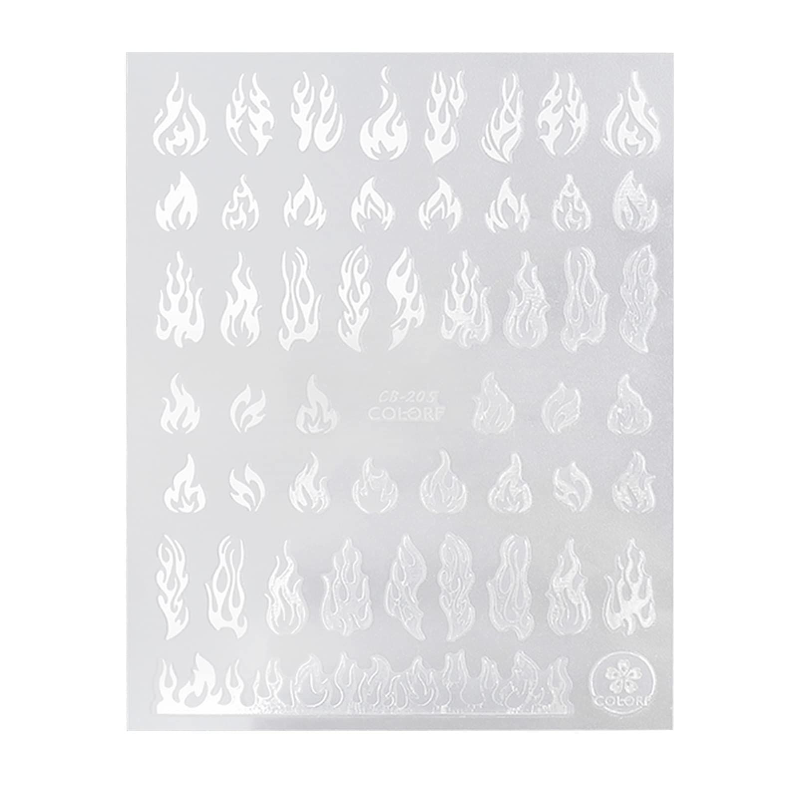 EXCLUZO 3D Flame Nail Stickers - Self-Adhesive Nail Art Decals for Manicure, Salon & Home Use - Perfect for Parties, Weddings and Special Occasions