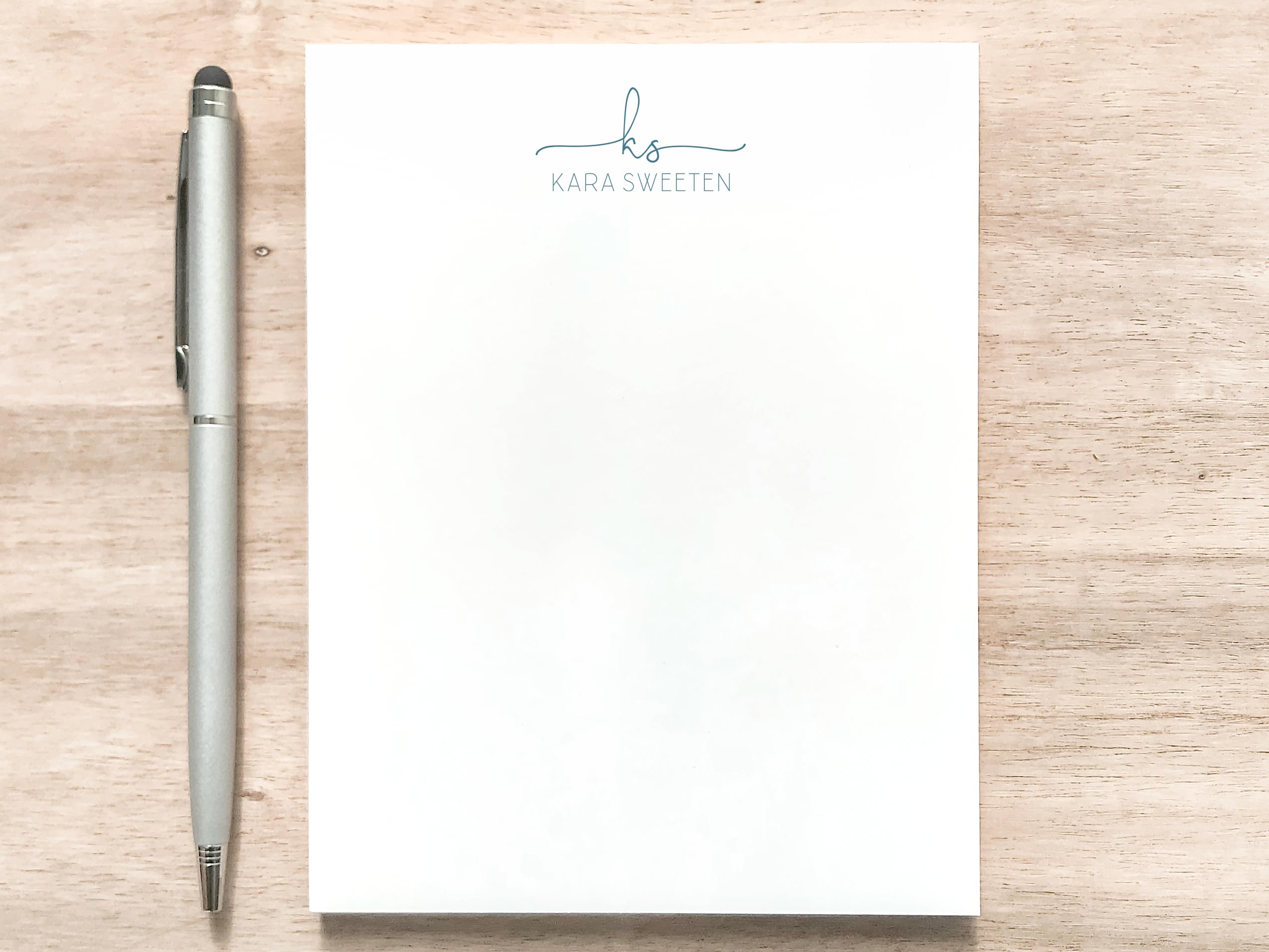 Custom Engraved Notepad with Name & Monogram - Perfect for Office, School & Gift Giving | Personalized Writing Journal for Professionals & Students