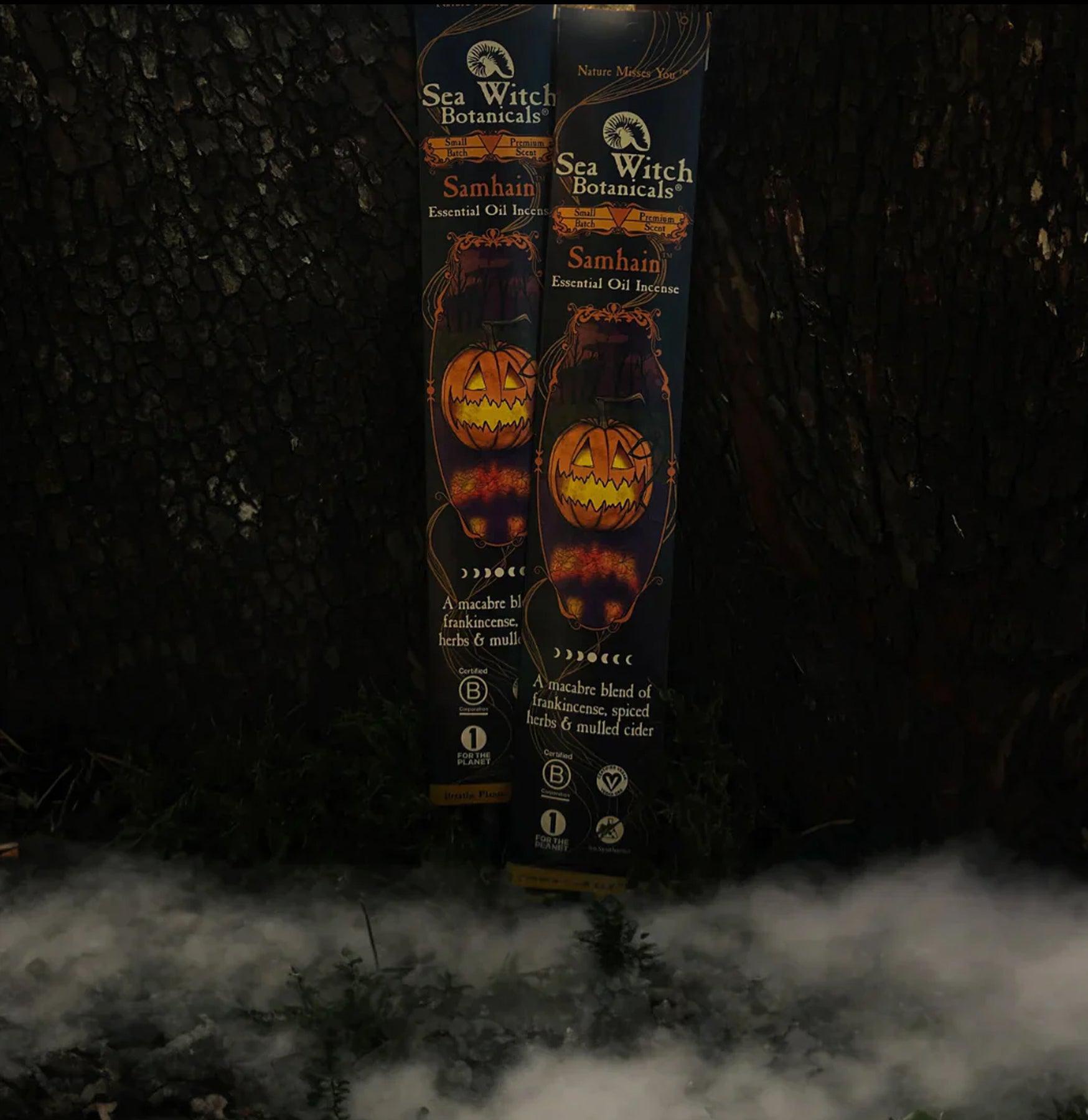 Premium Samhain Incense Sticks - Handcrafted Natural Aromatherapy for Halloween, Wiccan Rituals & Spiritual Cleansing | Perfect for Meditation, Altar Decor & Sacred Ceremonies