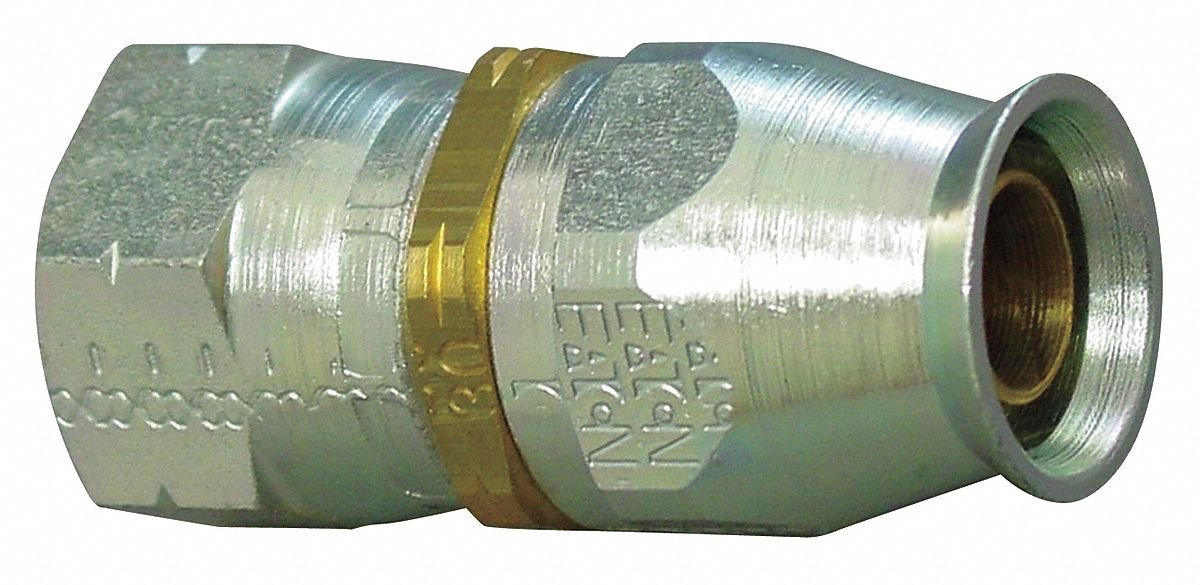 7/8-14 in. SAE Female Flare Hose Fitting - High Pressure Hydraulic Connector for Industrial, Automotive & Agricultural Equipment