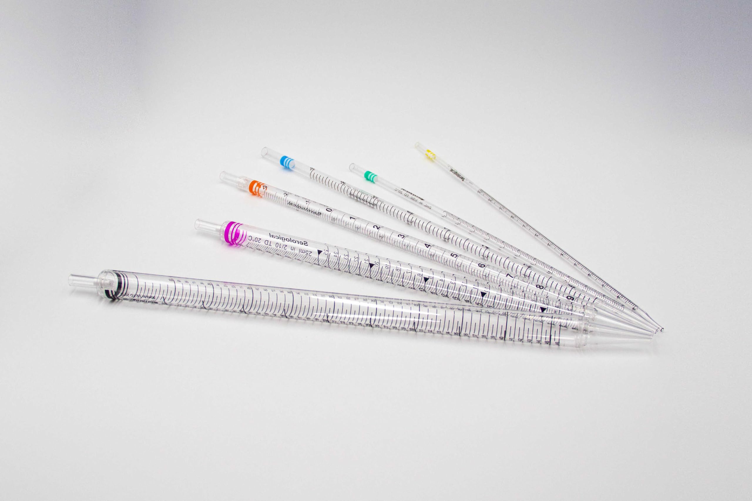 25ML Disposable Sterile Serological Pipettes - Individually Wrapped, Pack of 200 - Perfect for Laboratory, Medical Research, and Cell Culture Applications
