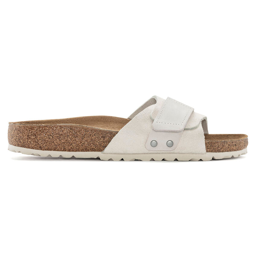 Birkenstock Women's Oita Suede Leather Sandals in Antique White - Comfortable Casual Shoes for Walking, Travel & Everyday Wear