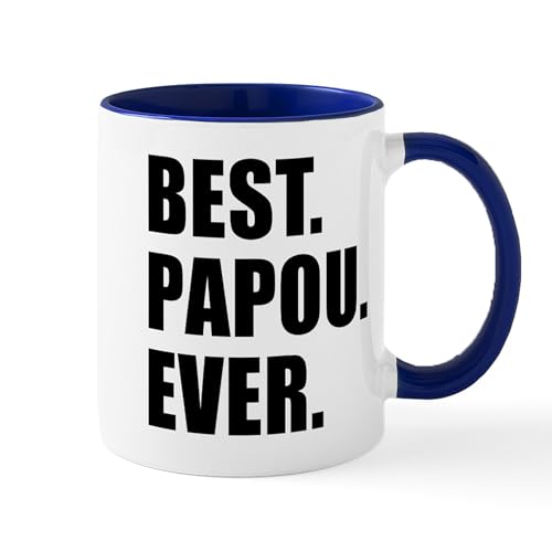 White/Navy Inside - Best Papou Ever