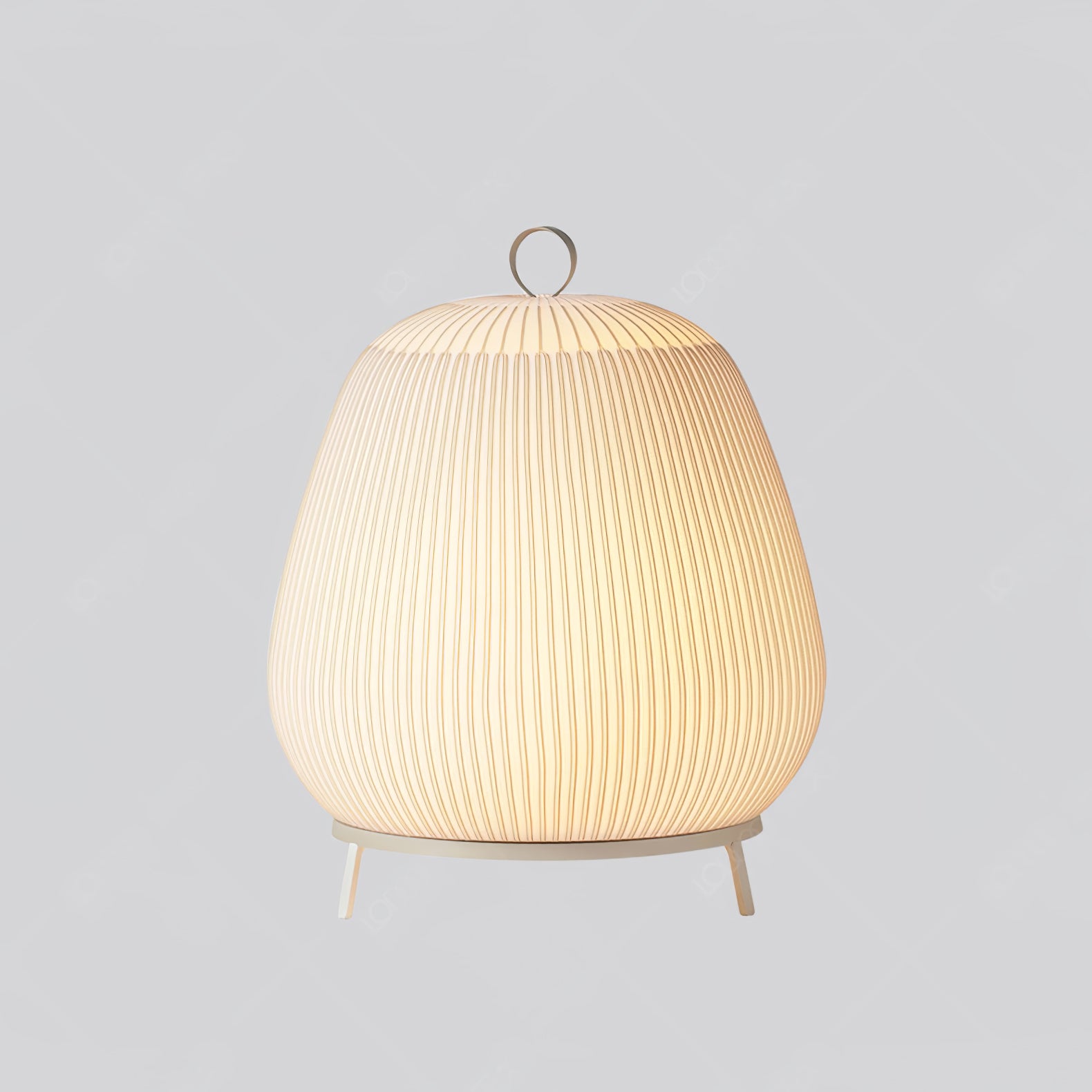 Modern Lantern Knit Table Lamp - Handmade Rattan Woven Nightstand Light for Bedroom, Living Room, Nursery - Cozy Ambient Lighting for Home Decor