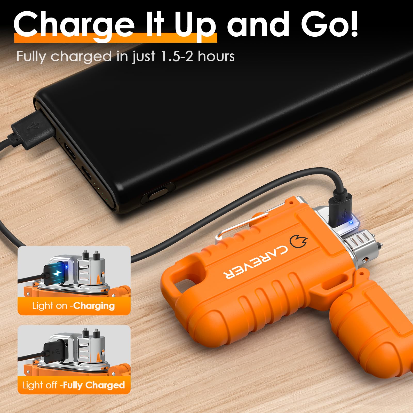 Rechargeable USB Arc Plasma Lighter for Men & Women - Electric Candle Lighter for Camping, BBQ, Gifts (Christmas Stocking Stuffers for Dad, Wife, Husband) | Cool Gadgets & Outdoor Accessories