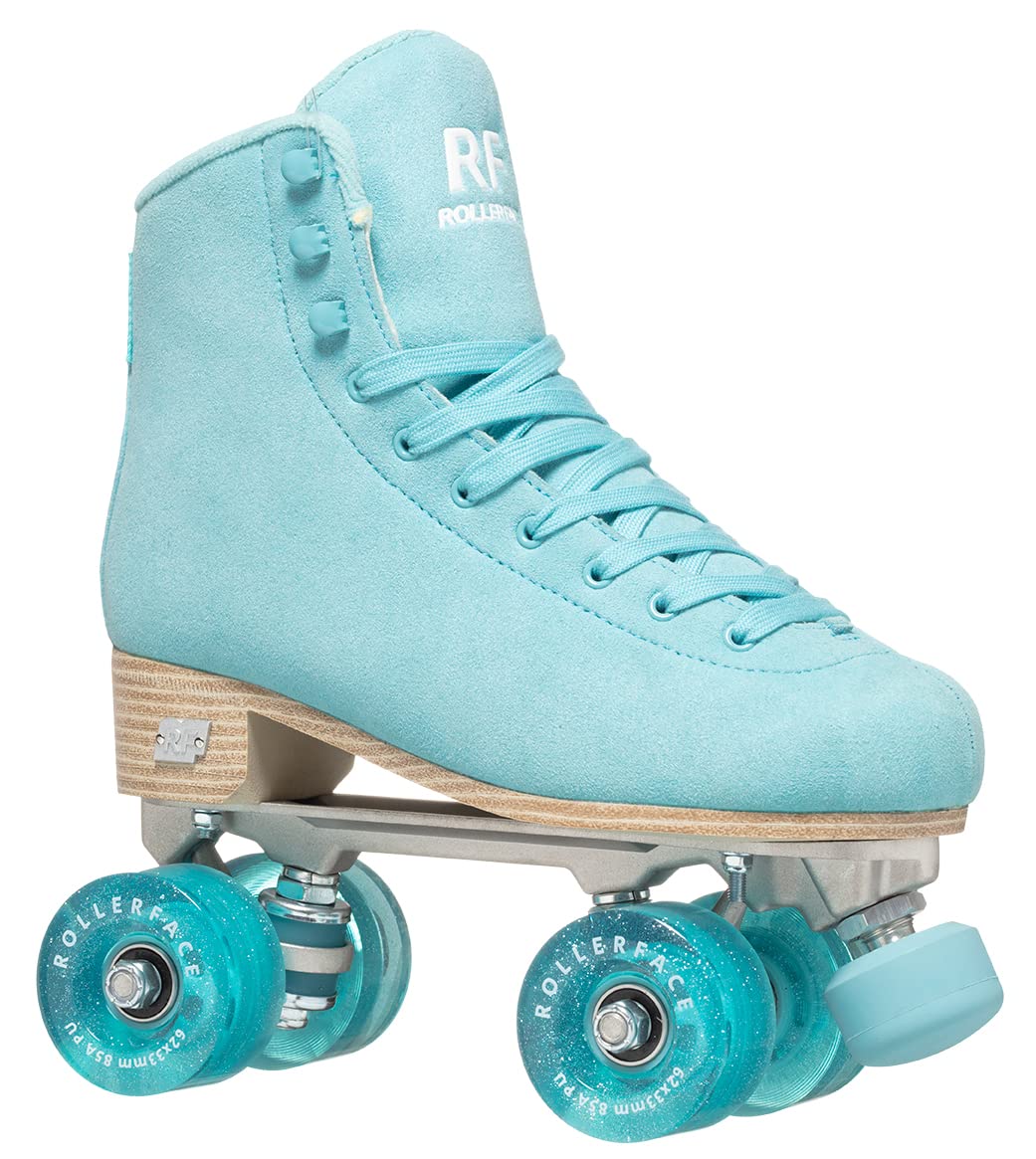 Rollerface Hipskates Deluxe - Women's Premium Vegan Roller Skates with Soft Suede for Outdoor & Indoor Skating, Rink, Fitness & Fun