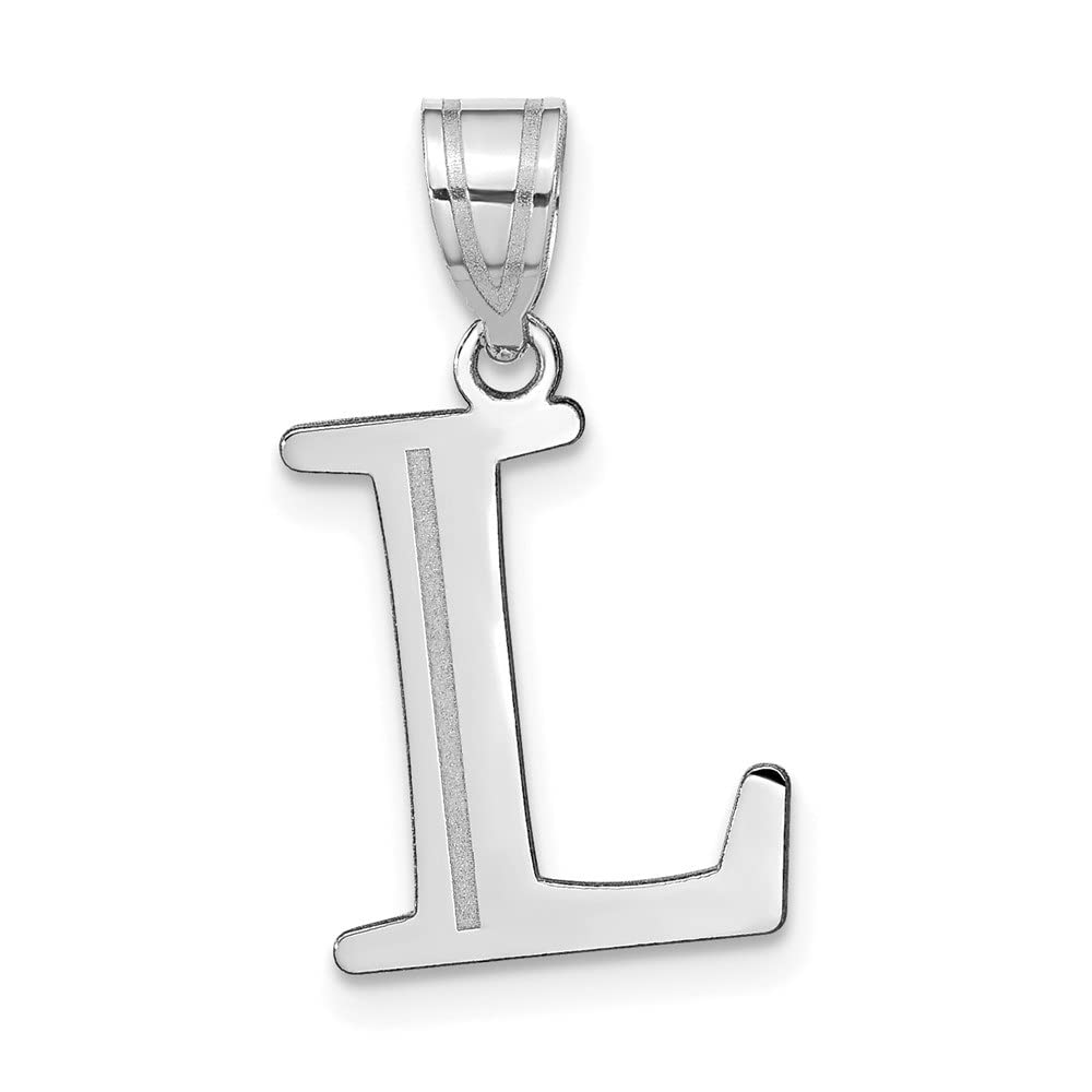 14K Gold Polished & Etched Alphabet Initial Pendant Necklace for Women - Personalized Name Jewelry, Dainty Letter Charm, Gift for Her - Perfect for Birthdays, Anniversaries & Everyday Elegance