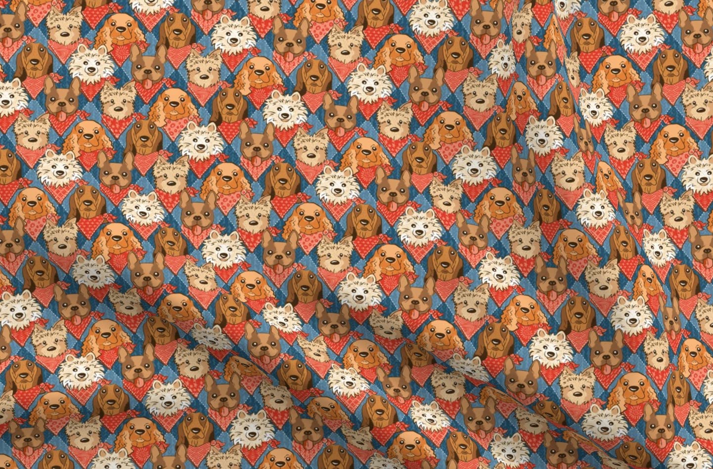 Premium Dog & Puppy Printed Minky Fabric by The Yard - Soft Plush Material for Sewing Baby Blankets, Quilt Backing & DIY Projects - Perfect for Nursery Decor, Pet Accessories & Cozy Home Textiles