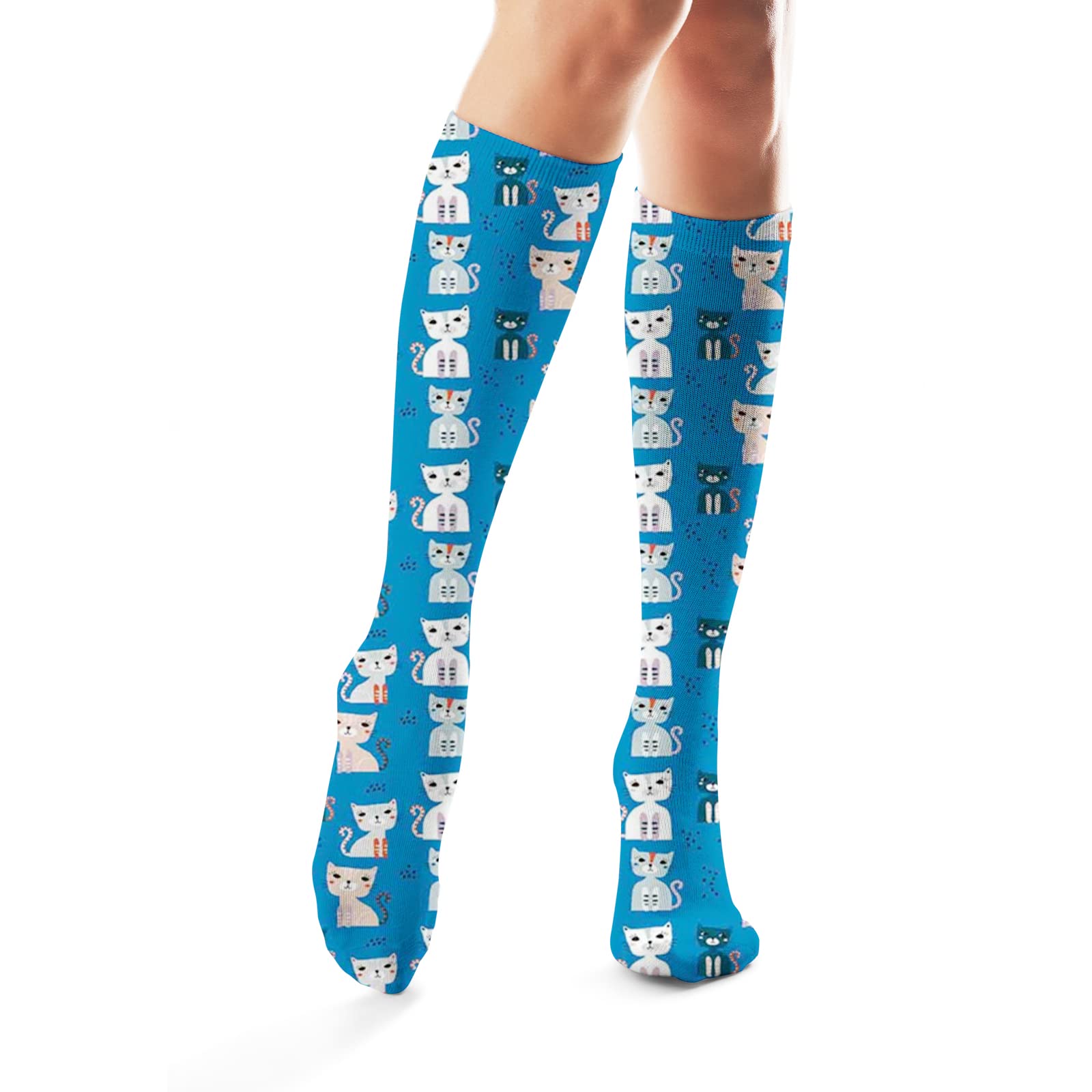 Women's & Men's Non-Slip Knee High Socks - Stretchy, Soft & Opaque Calf Support Socks for Running, Hiking & Everyday Comfort