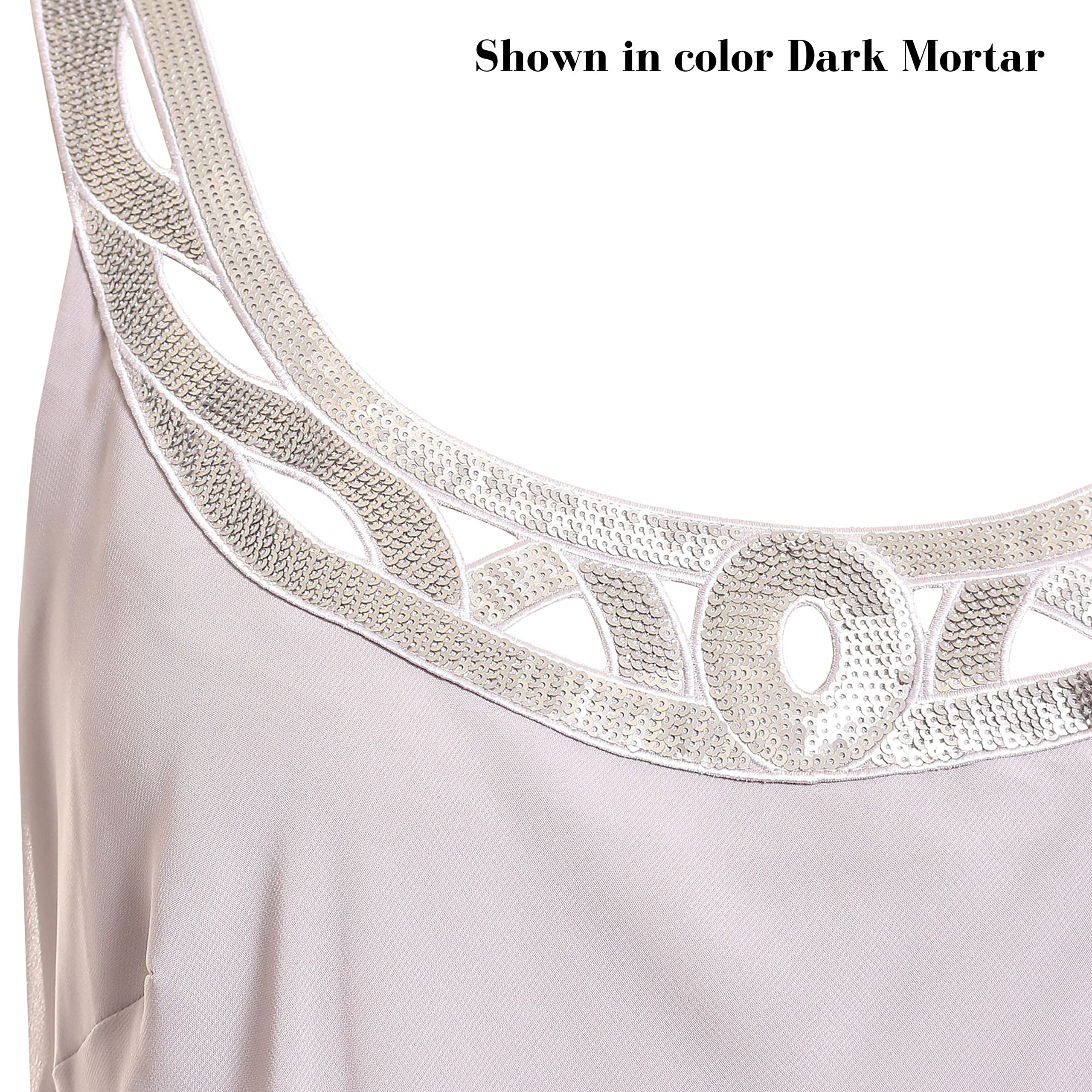 S.L. Fashions Plus Size Women's Embellished Shoulder Chiffon Tiered Jacket - Elegant Mother of The Bride Dress for Weddings, Parties & Special Occasions
