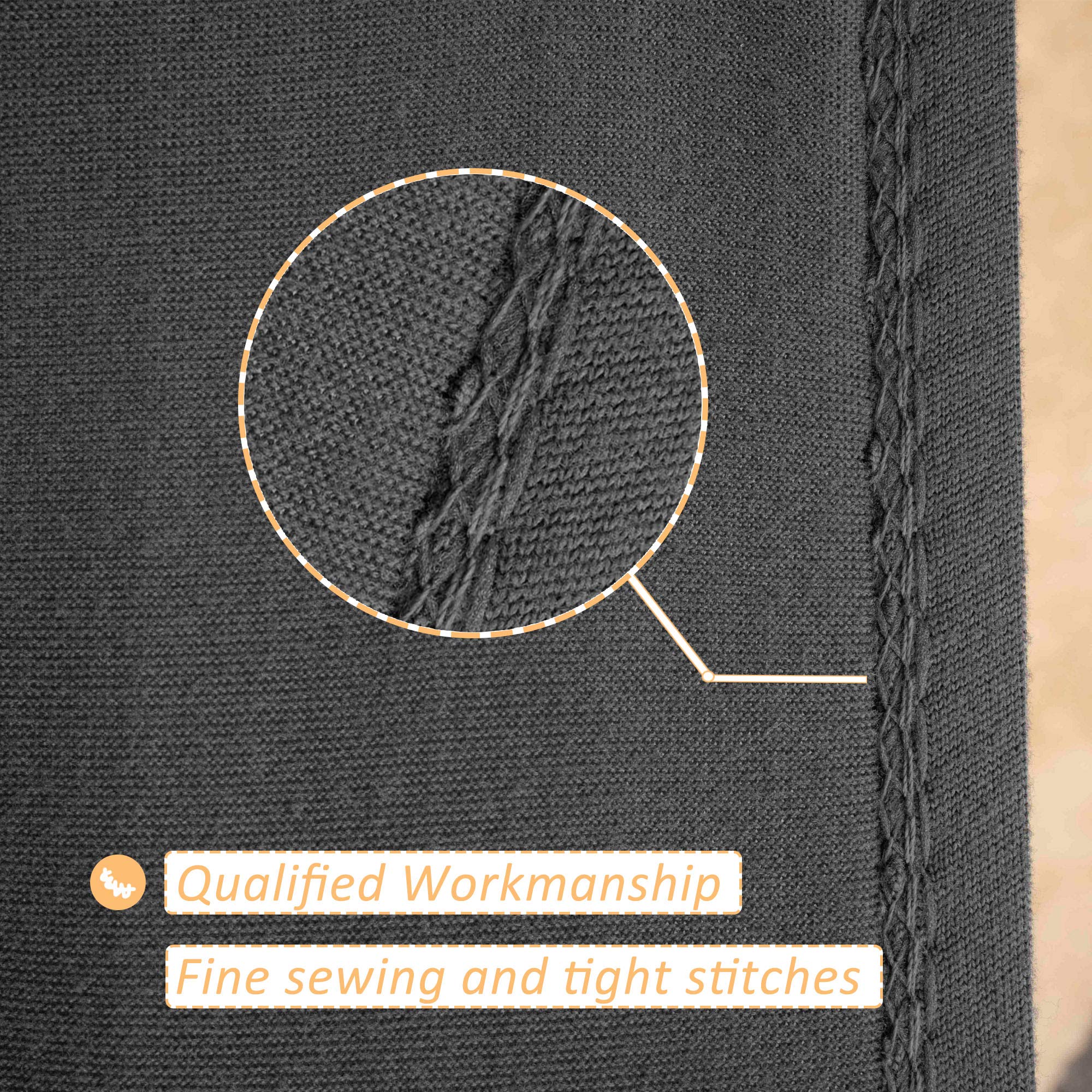 Stretch Jersey Box Spring Cover Wrap Around - Ultra Soft & Wrinkle Resistant Bed Skirt Alternative for Full/Full XL Beds in Dark Gray | Perfect for Guest Rooms, Dormitories & Home Bedroom Makeovers