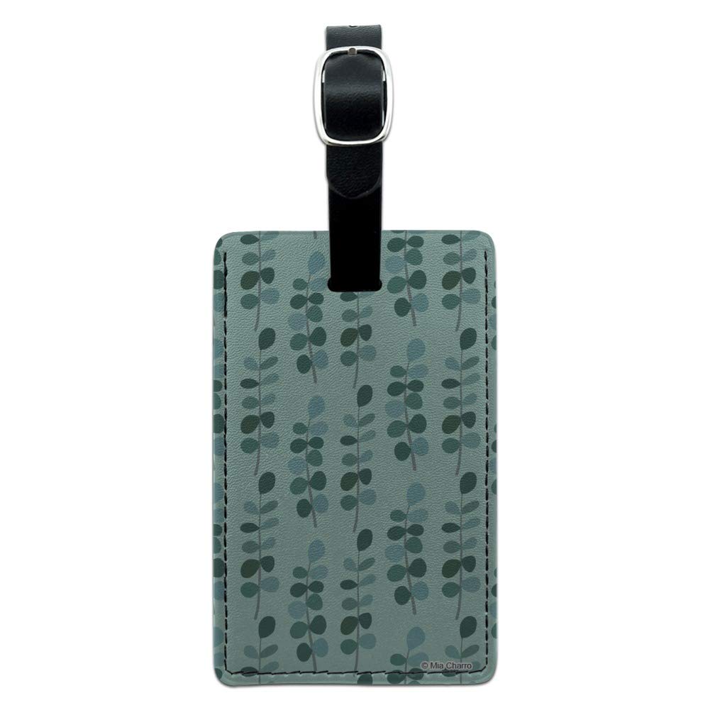 May Leaves Rectangle Leather Luggage Tag - Durable Personalized Suitcase ID Tag for Travel Bags & Carry-Ons - Perfect for Airports, Business Trips & Vacation Identification