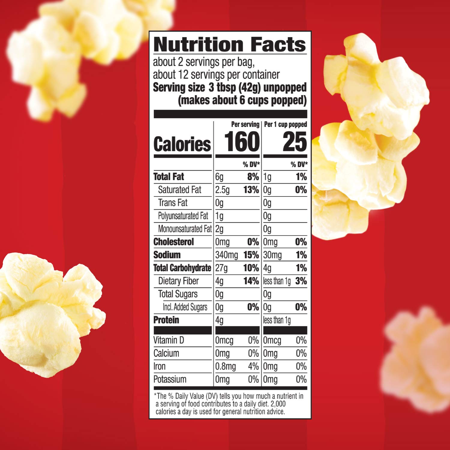 Orville Redenbacher's Light Butter Microwave Popcorn - 6 Pack (2.69 oz Each) | Perfect for Movie Nights, Snack Time & Office Breaks