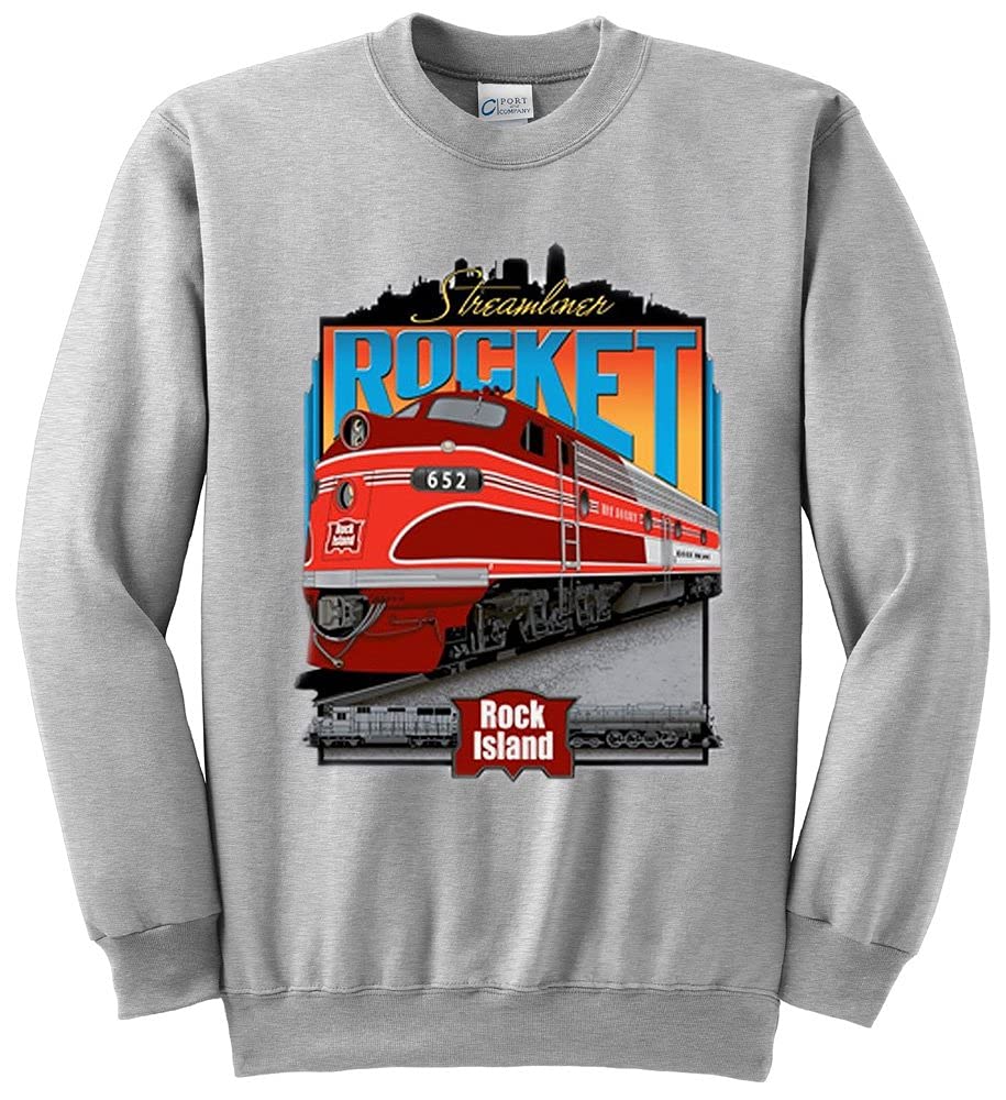 Rock Island Railroad Vintage Sweatshirt - Authentic Train Crew Apparel for Men & Women | Perfect for Railfans, Train Enthusiasts & Casual Wear