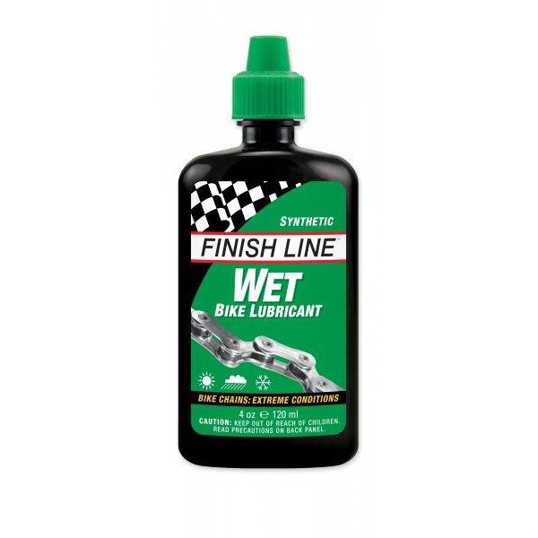 Finish Line Wet Bicycle Chain Lube 4oz - Premium Bike Chain Lubricant for Smooth Cycling & All-Weather Protection | Ideal for Road Bikes, Mountain Bikes & Commuting