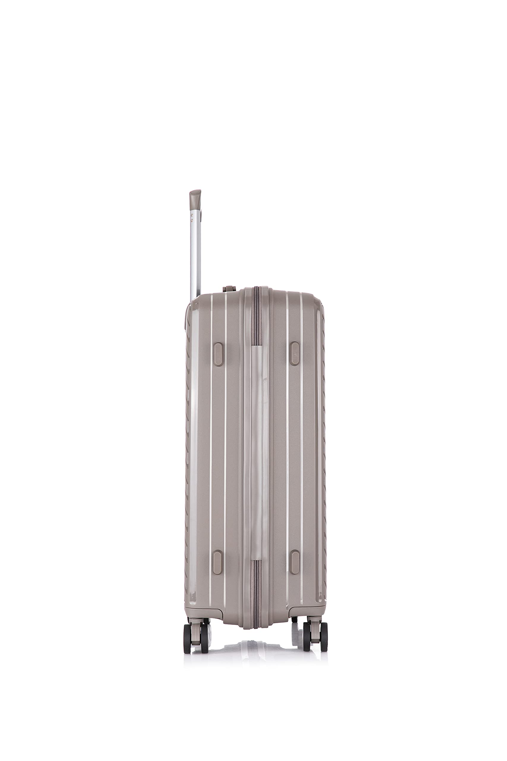 Rockland Prague 3-Piece Hardside Spinner Luggage Set (20/24/28 Inch) - Silver, Lightweight & Durable Suitcase for Travel, Business Trips & Family Vacations
