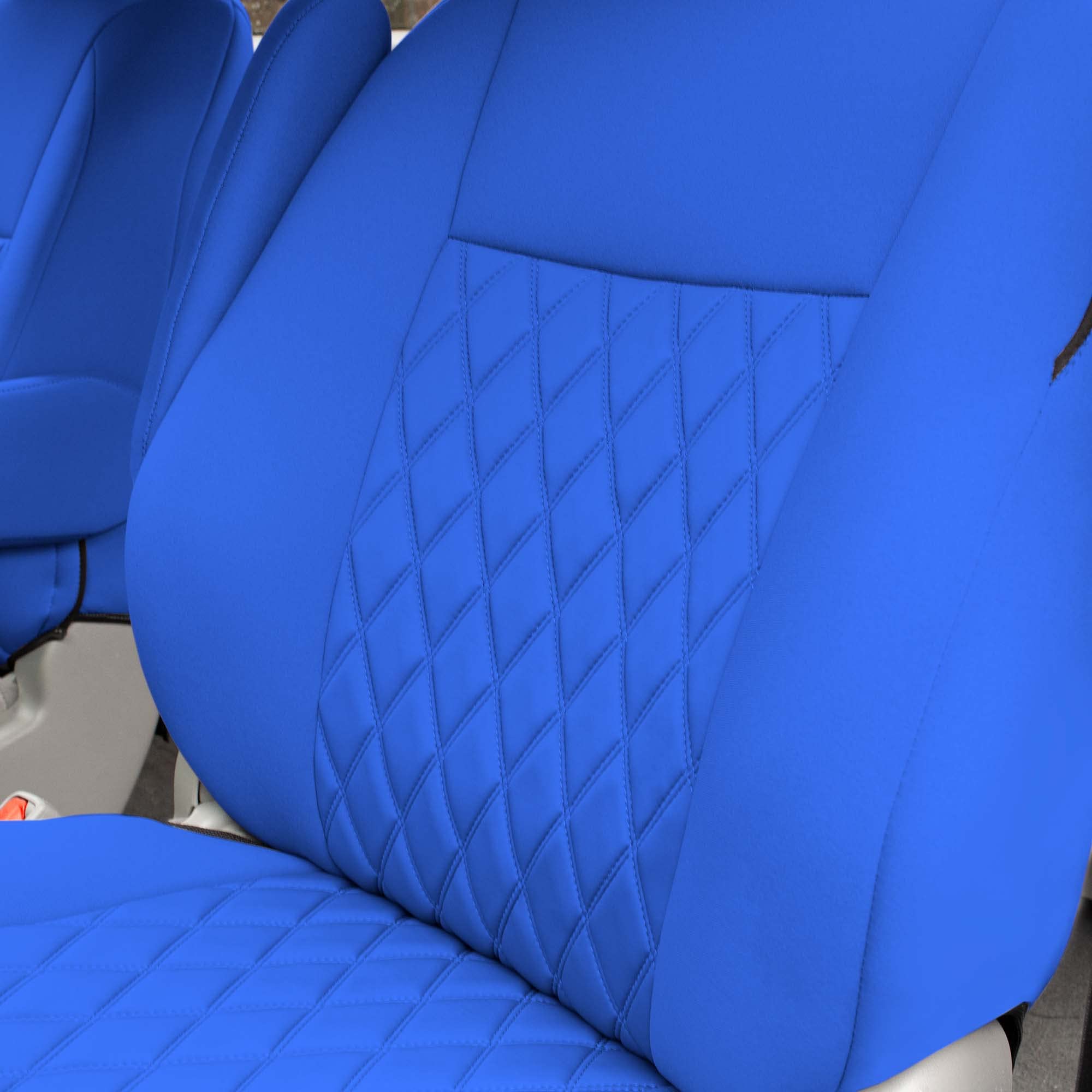 FH Group Custom Fit Neoprene Seat Covers for 2011-2020 Toyota Sienna - Water Resistant Neosupreme Automotive Seat Protectors - 3rd Row Blue - Perfect for Road Trips, Family Travel & Spill Protection