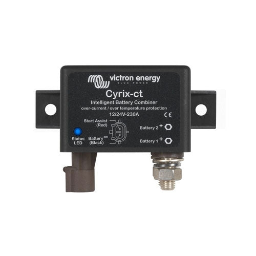 Victron Energy Cyrix CT 12/24V 230A Smart Battery Combiner for Marine, RV & Off-Grid Power Systems - Dual Battery Charging Solution