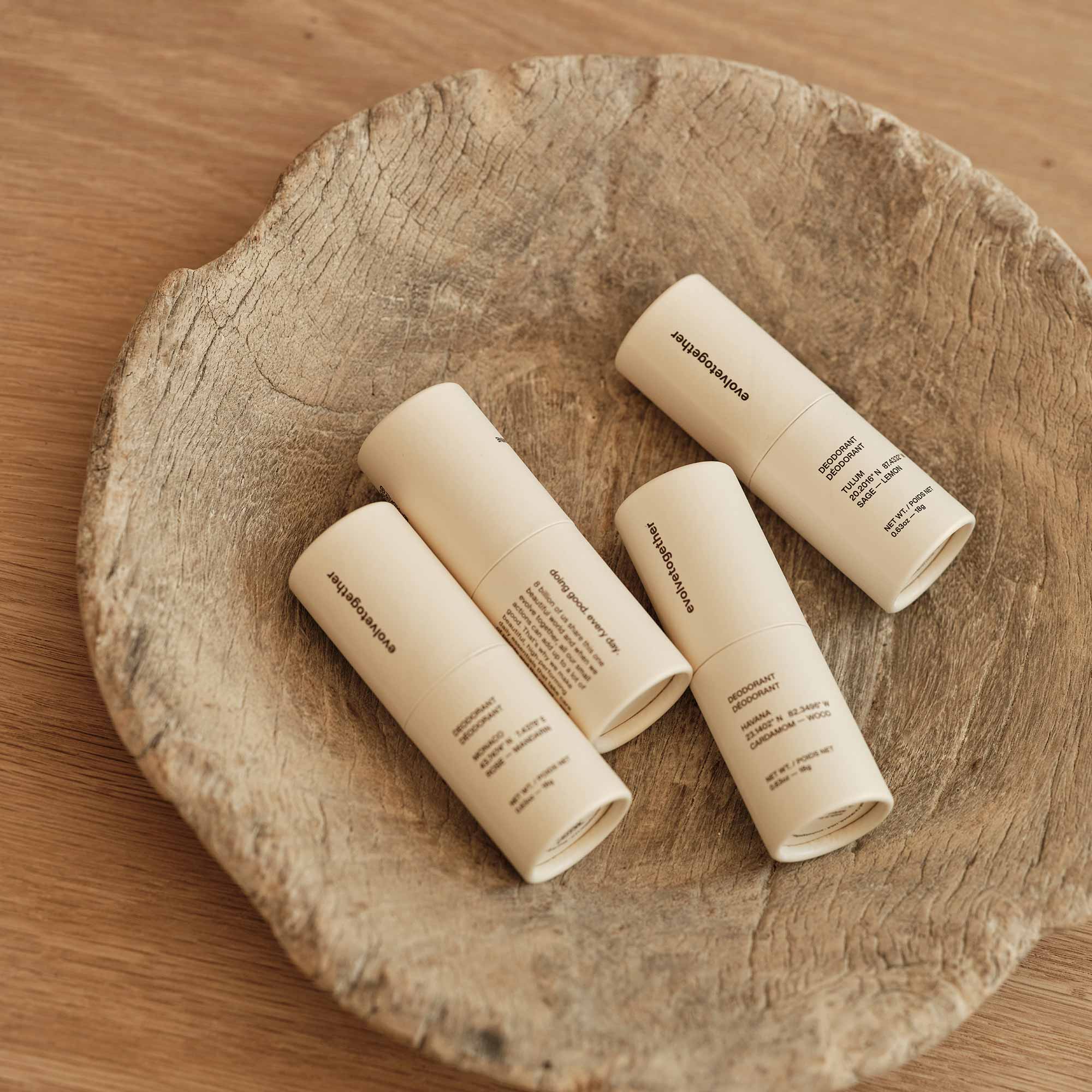 Natural Deodorant Discovery Set for Men & Women - 5 Organic & Aluminum-Free Deodorants - Travel Size for Gym, Work & Outdoor Activities