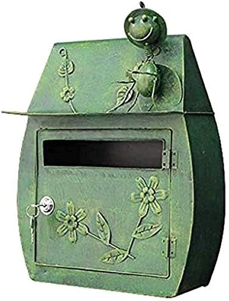 Modern Locking Wall Mount Mailbox with Combination Lock - Secure Outdoor Letterbox Post Box for Home & Garden (Green) | Perfect for Apartments, Houses & Office Buildings
