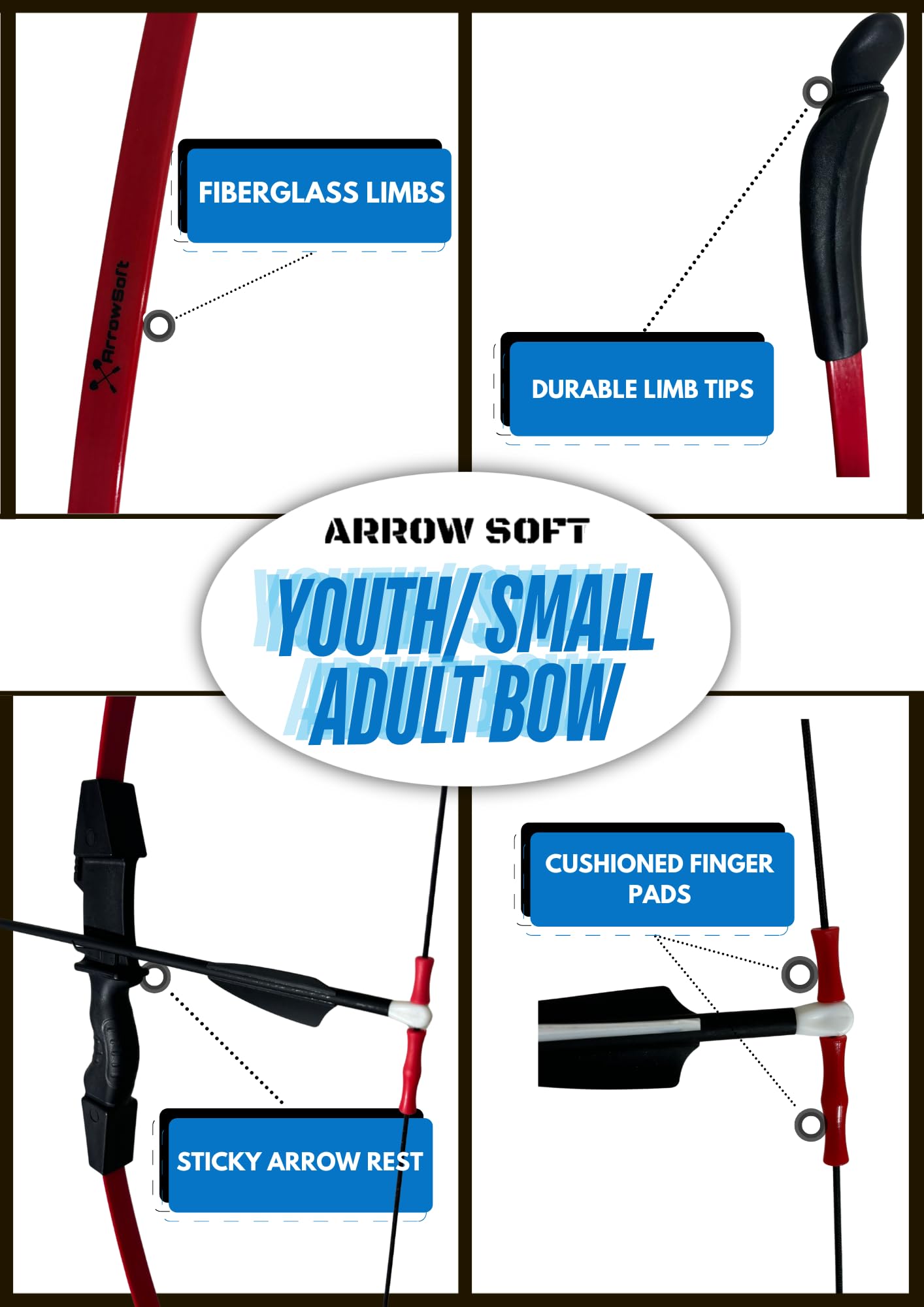Safe & Fun Archery Game Set for Kids & Adults - Double Target Youth Bow Set - Perfect for Backyard Games, Outdoor Activities & Family Bonding