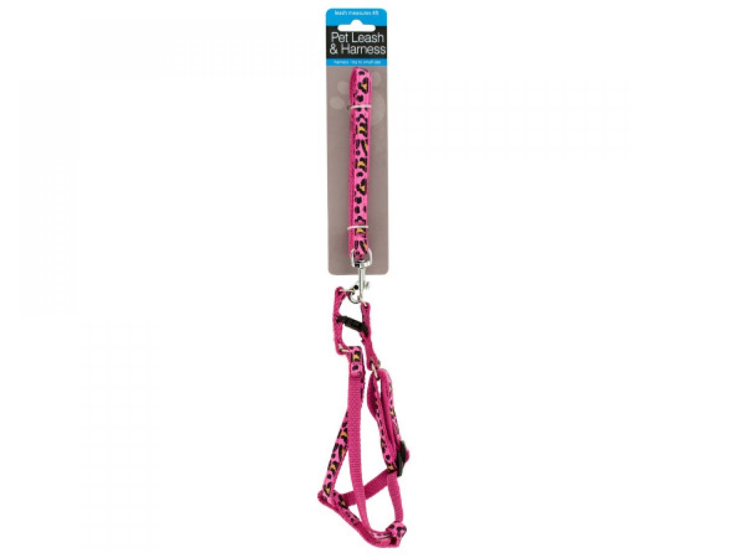 Cheetah Print Dog Leash and Adjustable Harness Set - 24 Pack for Small Dogs | Durable Pet Walking Accessories for Daily Walks, Training & Outdoor Adventures