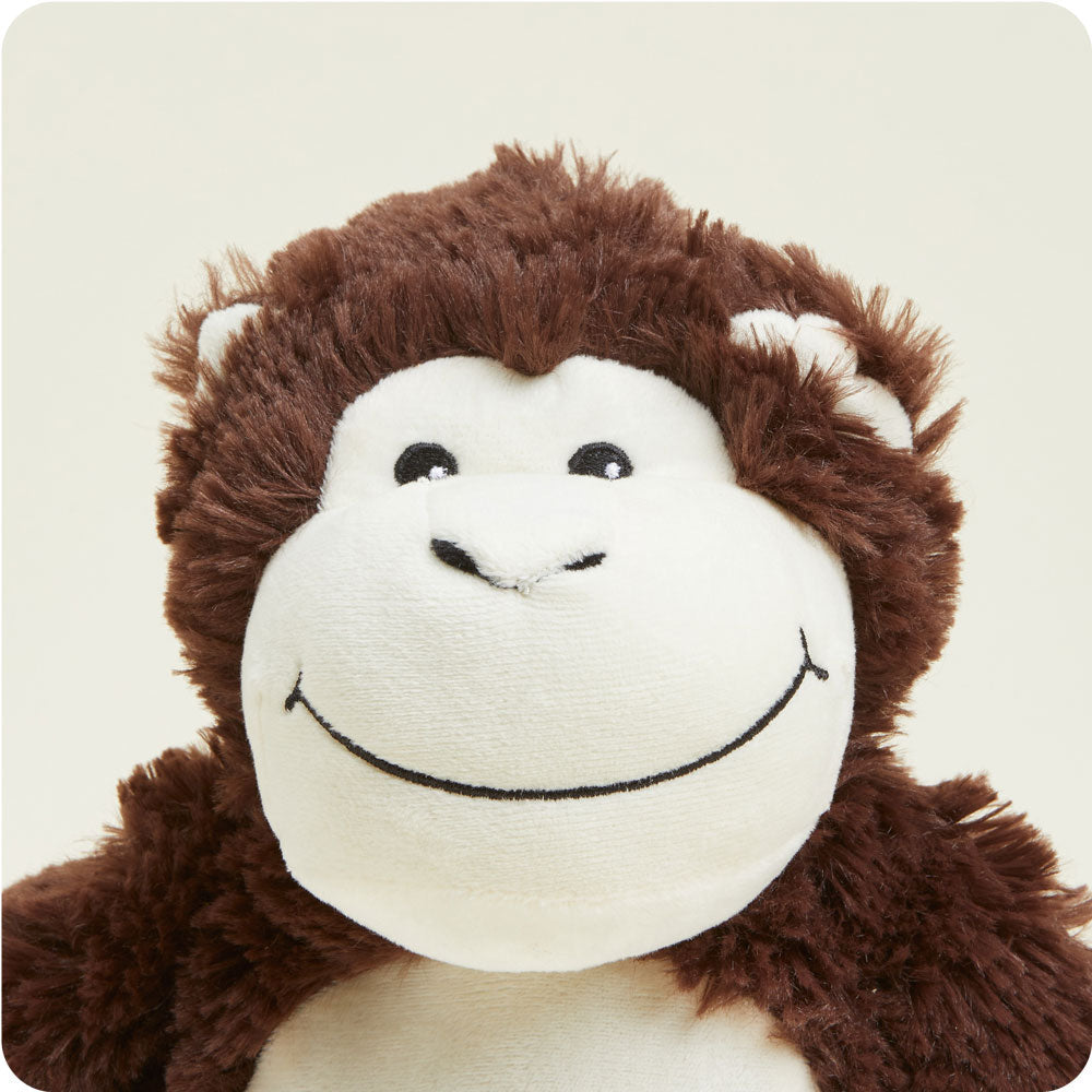 Weighted Heated Monkey Stuffed Animal - Warmies Plush Toy for Kids & Adults | Stress Relief, Anxiety Soother, Perfect for Relaxation & Sleep Aid | Cozy Gift for Cold Weather & Comfort