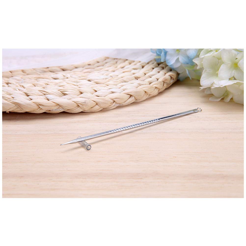 EXCLUZO Professional Pimple Extractor Tool - Stainless Steel Blemish & Comedone Extractor for Acne Treatment - Perfect for Home Skincare & Travel First Aid Kit