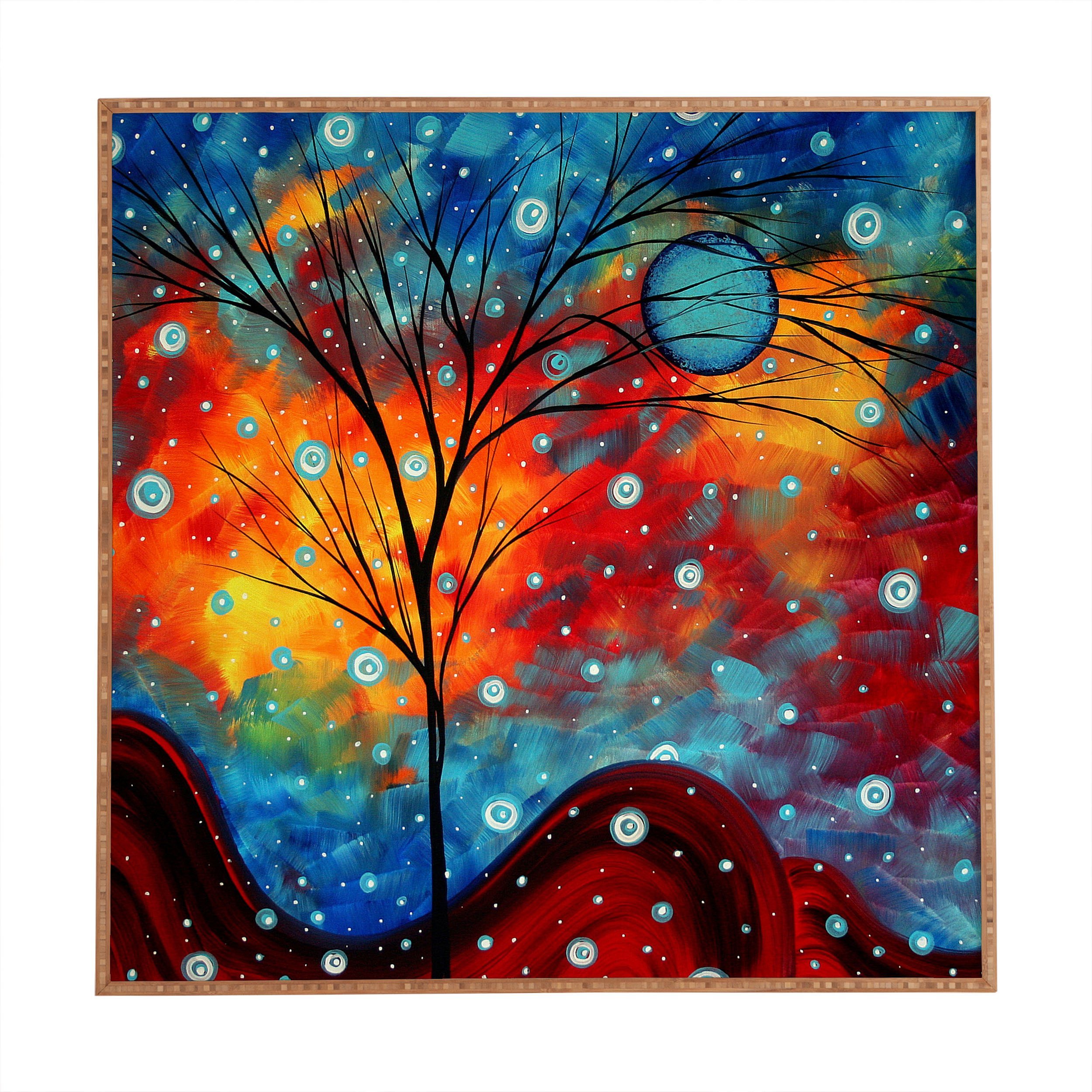Deny Designs Madart Inc. Summer Snow Framed Wall Art Print - 30x30 Inches Modern Home Decor for Living Room, Bedroom & Office