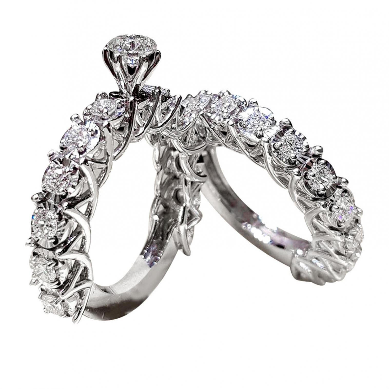 Elegant White Stone Ring for Women - Wedding & Engagement Statement Jewelry Gift - Perfect for Bridal, Anniversary, and Special Occasions