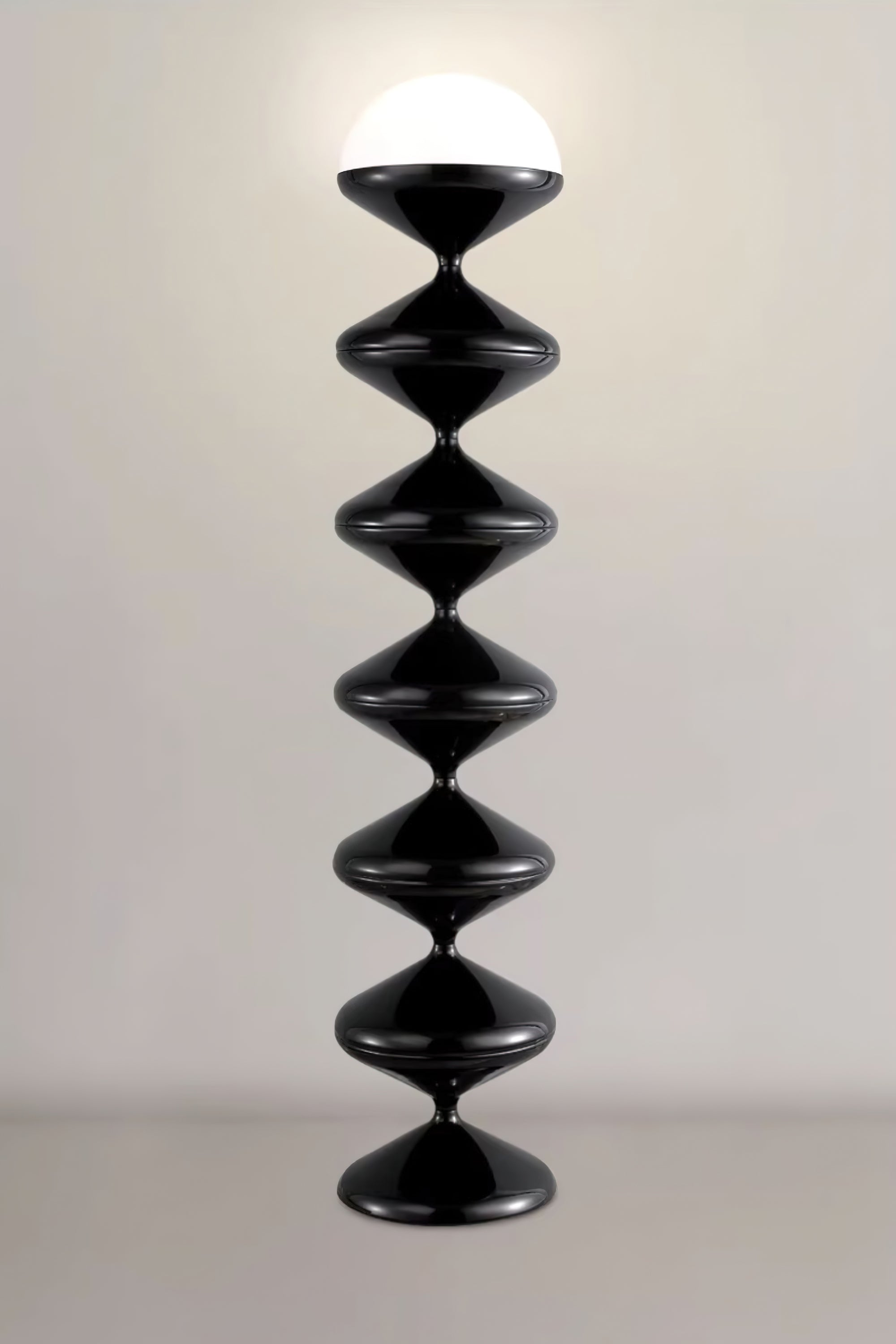 Modern Twist Gourd Floor Lamp - Elegant Home Decor Lighting for Living Room, Bedroom & Office - Adjustable Height & Warm White LED Bulb Included - Perfect for Reading, Relaxing & Creating Ambiance