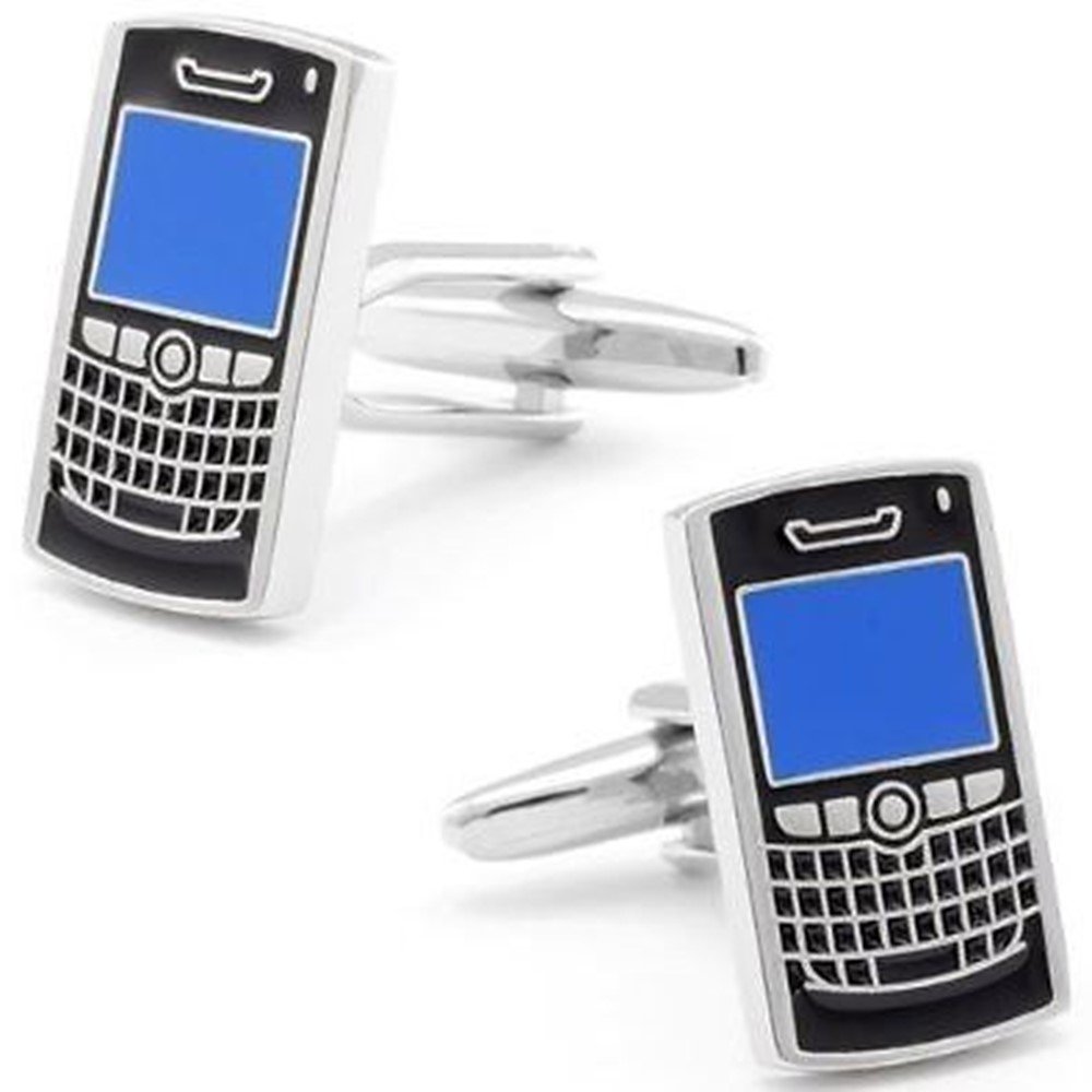 Stylish Mobile Phone Cufflinks for Men - Premium Gift Set with Free Storage Box & Cleaning Cloth | Perfect for Weddings, Business Meetings & Formal Events