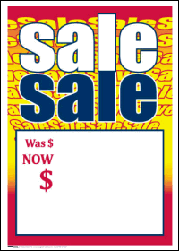 100-Pack Sale Tags - 'Was Now' Price Labels for Retail Stores & Clearance Sales | Perfect for Discount Pricing, Promotions & Inventory Management