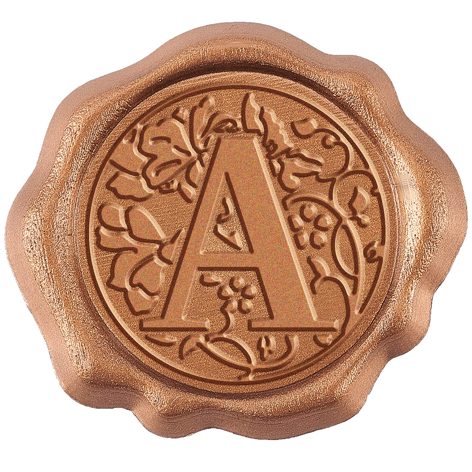 Gold Letter A Wax Seal Stickers - Self-Adhesive for Wedding Invitations & Envelopes