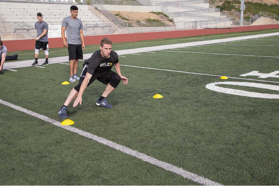 SKLZ Agility Training Cones - Set of 12 for Speed & Footwork Drills - Perfect for Soccer, Football, Basketball Practice & Fitness Workouts