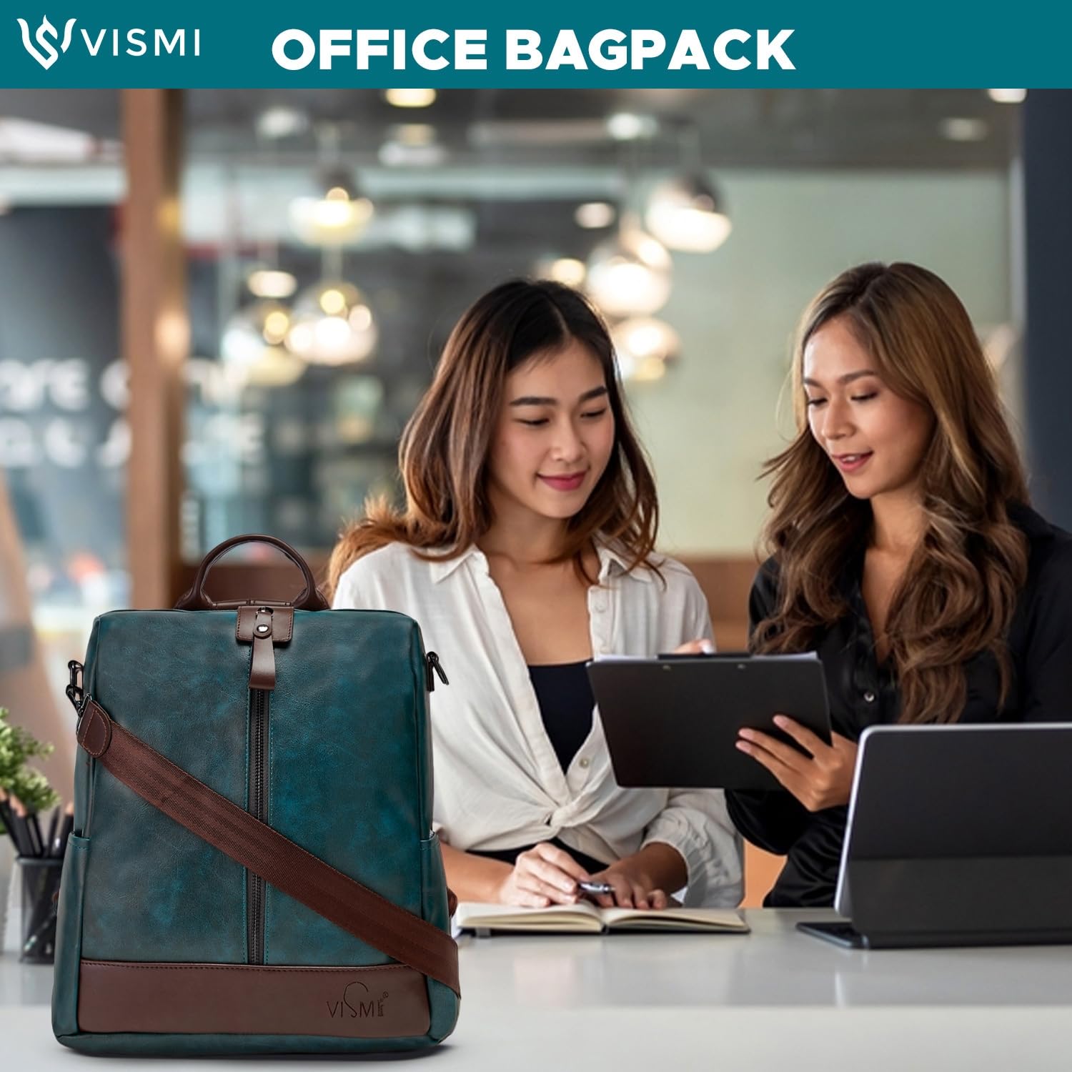 VISMIINTREND Women's Leather Backpack - Stylish 13