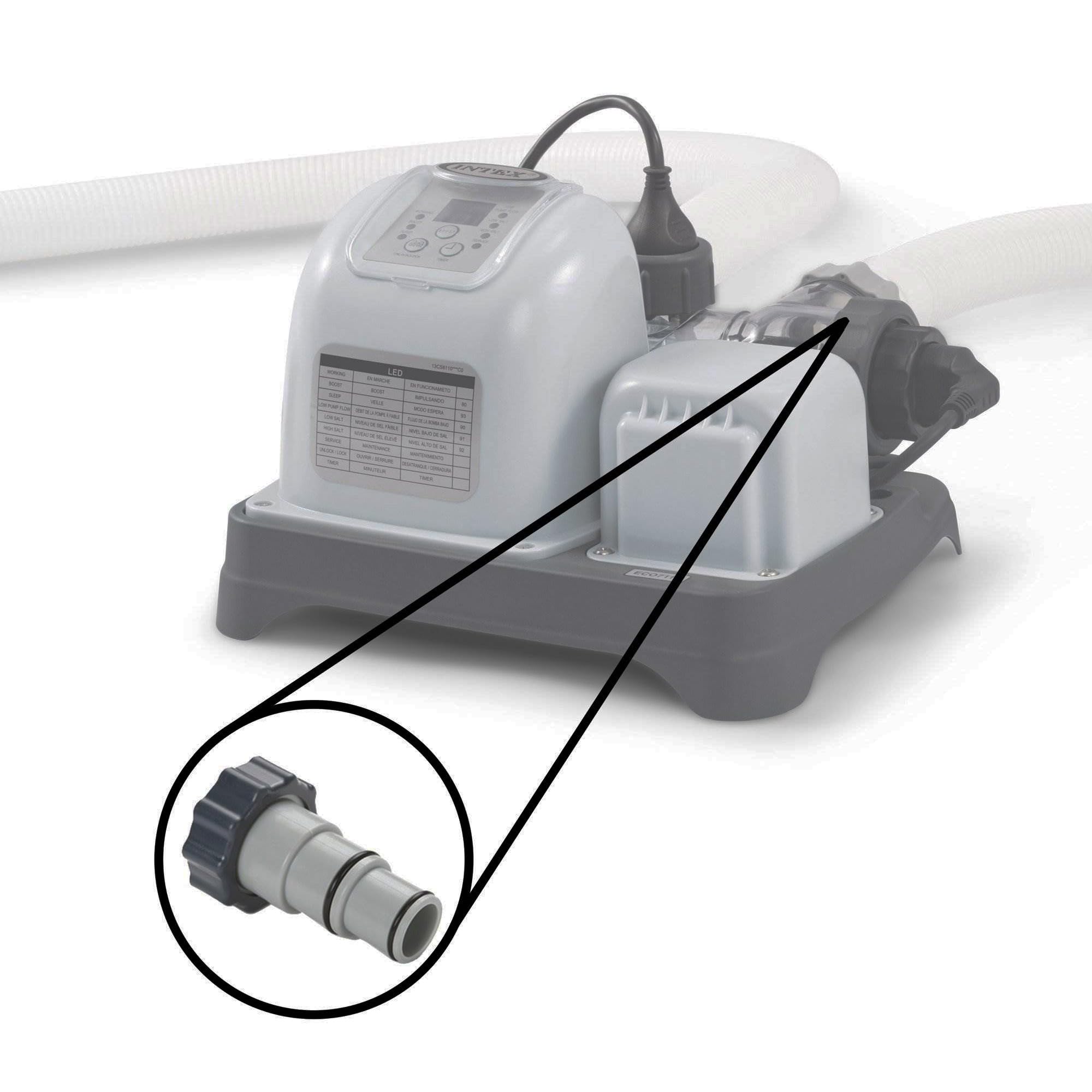 Intex 2800 GPH Above Ground Pool Sand Filter Pump with Threaded Hose Adapters (2-Pack) - Powerful Filtration System for Inground & Above Ground Swimming Pools, Spas, and Backyard Water Features