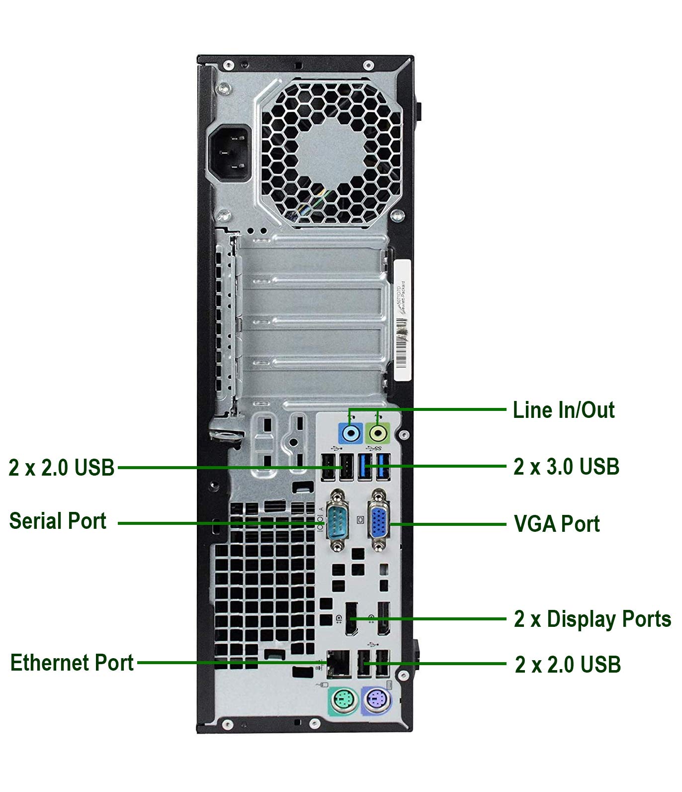 Renewed HP 800 G1 SFF Desktop PC - Intel Core i5 3.2GHz, 8GB RAM, 128GB M.2 SSD + 1TB HDD, WiFi, Bluetooth, Win 10 Pro | Includes Wireless Keyboard, Mouse & 19