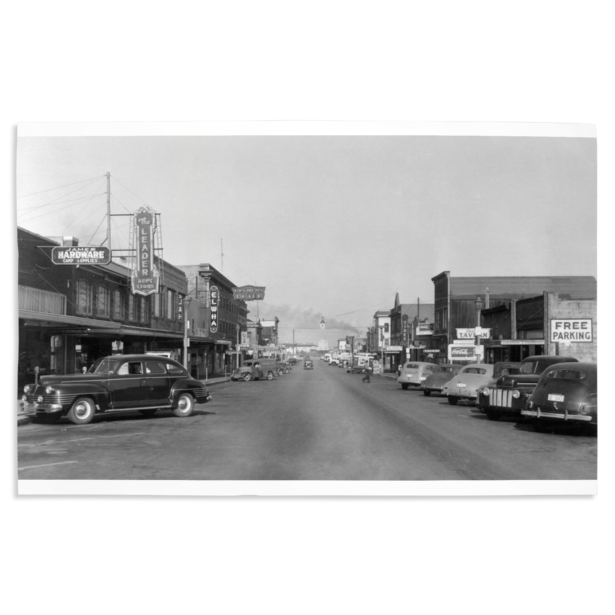Lantern Press 16x24 Inch Giclee Print - Port Angeles Washington Street Scene Wall Art - Perfect for Living Room, Bedroom & Office Decor