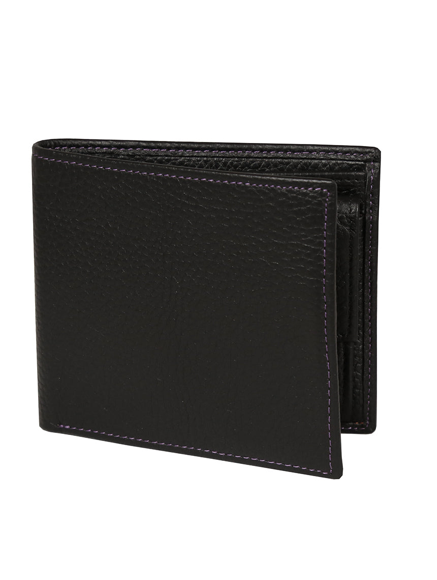 DÉCLIC Racer Stripe Bi-Fold Wallet for Men - Slim RFID Blocking Leather Wallet with Card Slots - Perfect for Everyday Carry, Travel & Business (Black)