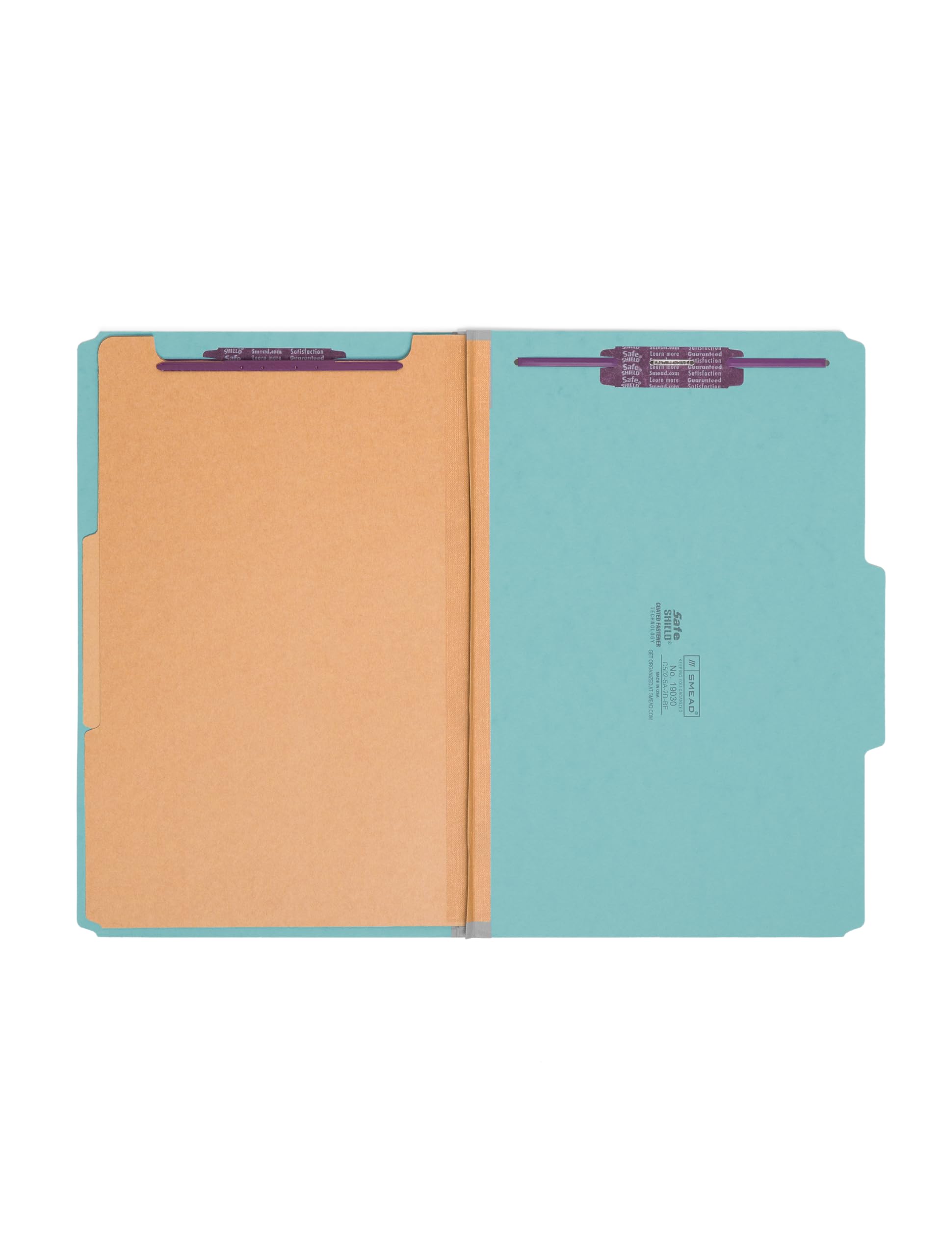 Smead Pressboard Classification File Folder with SafeSHIELD Fasteners - 2 Dividers, 2