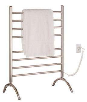 MYSON GEM PEARL FPRL08 Freestanding Plug-in Towel Warmer - 24W x 36H - Perfect for Bathroom, Spa, and Luxury Home Heating