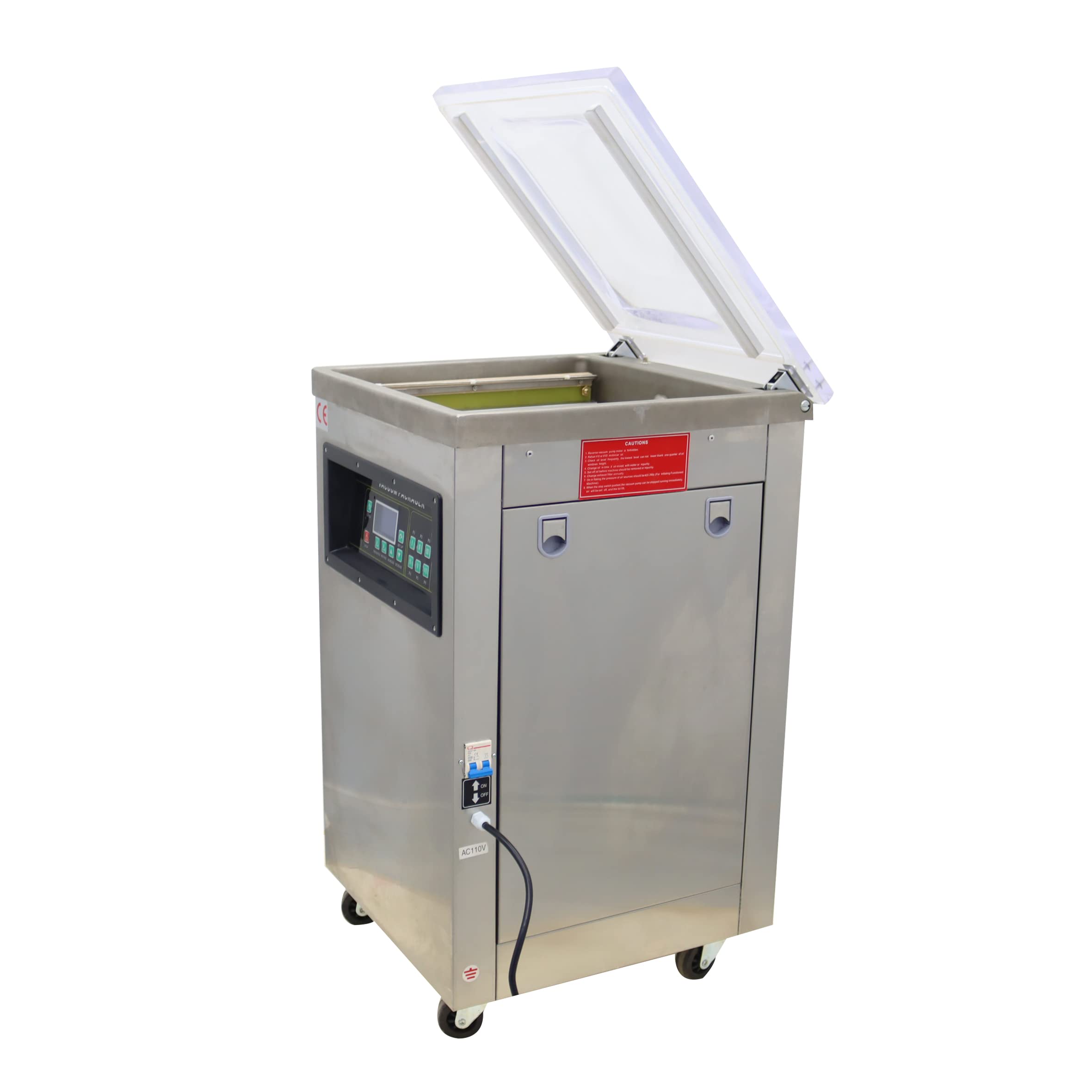 INTSUPERMAI DZ400 Single Chamber Vacuum Sealer Machine - Stainless Steel Commercial Food Packaging Sealer with Digital Display (110V) for Meat, Cheese & Meal Prep Storage