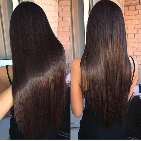 VEGO Straight Synthetic Hair Extensions 24 Inch - Natural Black Long Clip-in Hair Extensions for Women & Girls | Full Head Human-Like Hair Weft for Volume & Length | Perfect for Parties, Weddings & Daily Styling