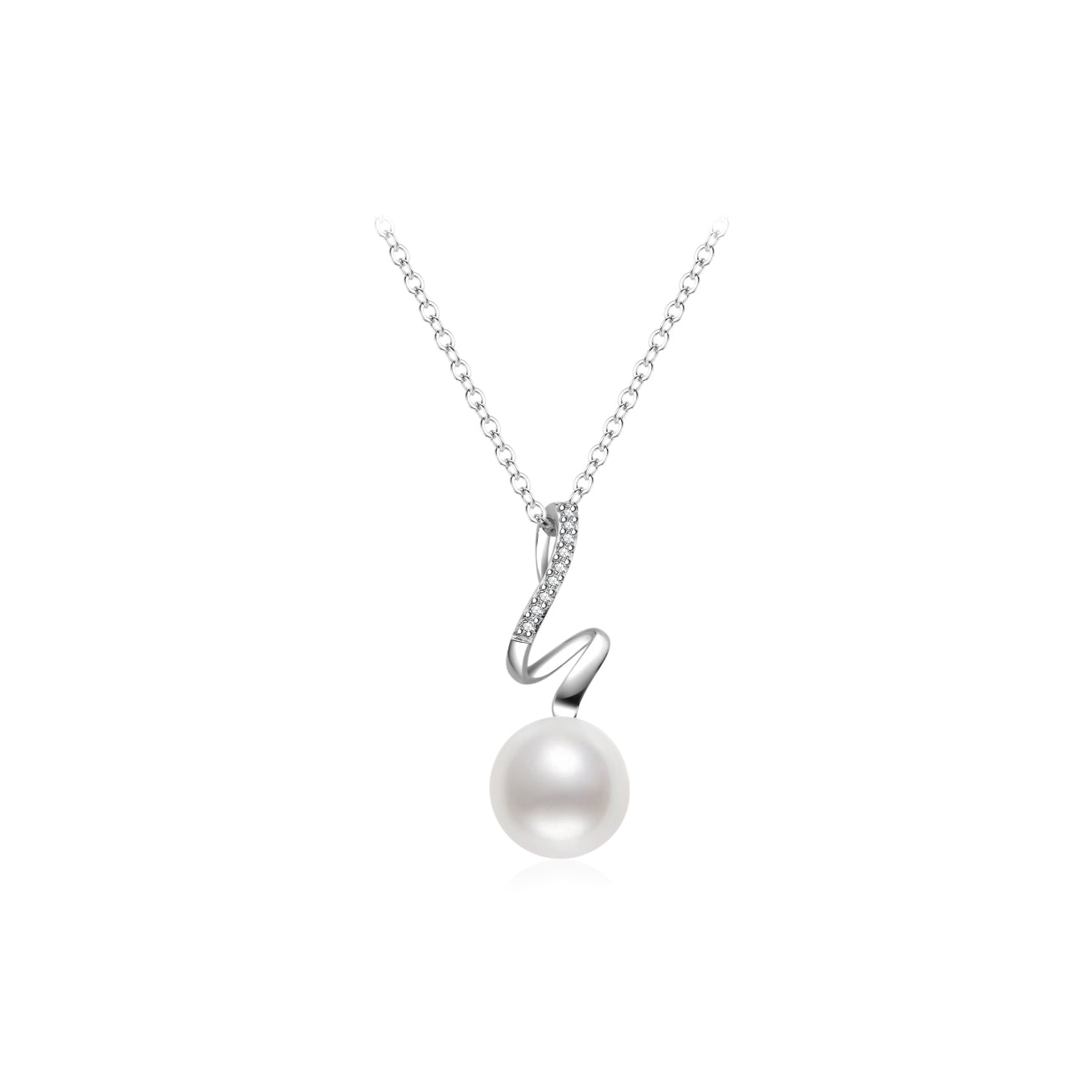 18K Solid Gold Diamond Hanadama Akoya Pearl Necklace KN00277 | Luxury Pearl Jewelry for Women, Elegant Gift for Wedding, Anniversary & Special Occasions