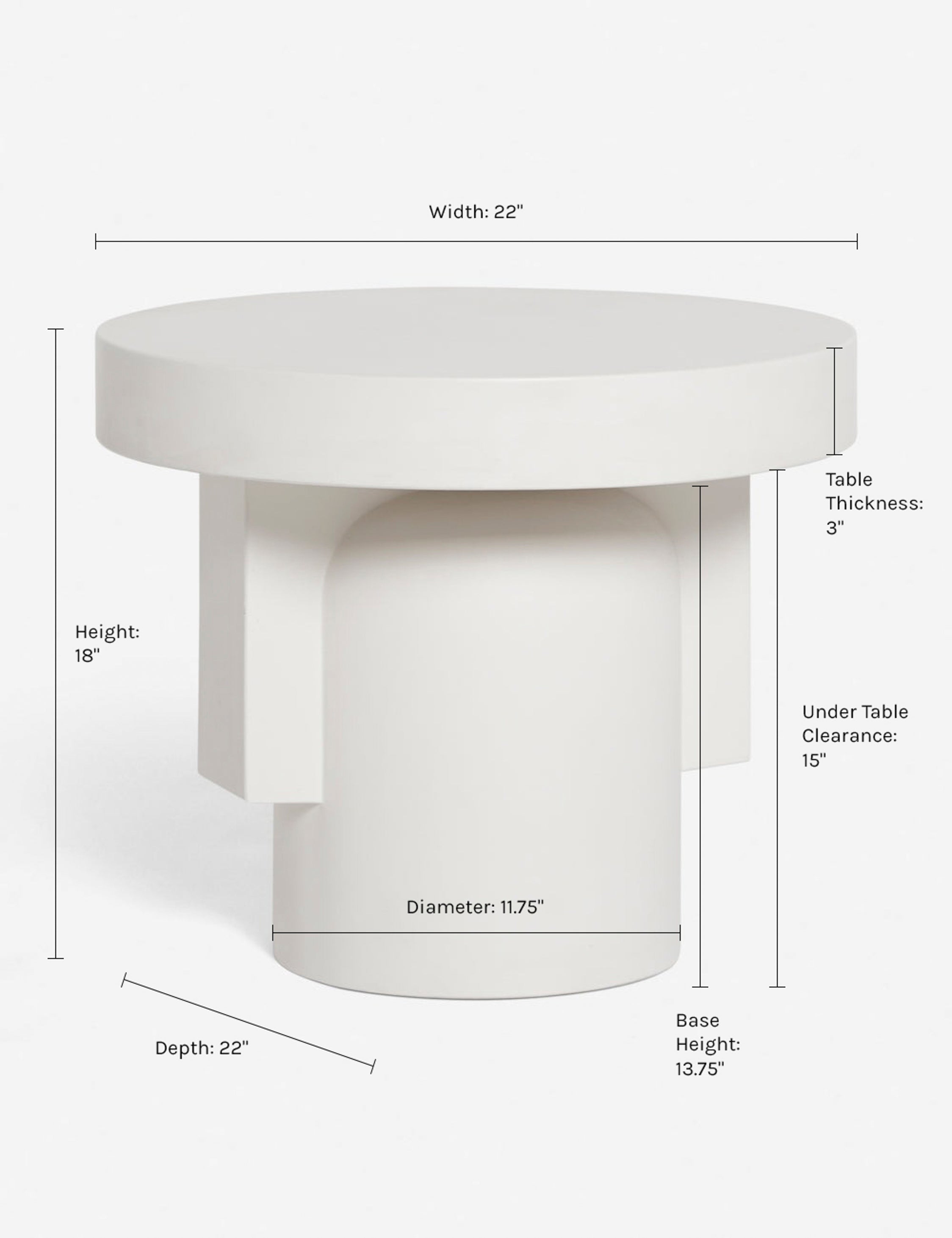 Round Side Table for Indoor & Outdoor Use - Durable & Stylish Accent Table for Patio, Garden, Living Room, or Bedroom Decor