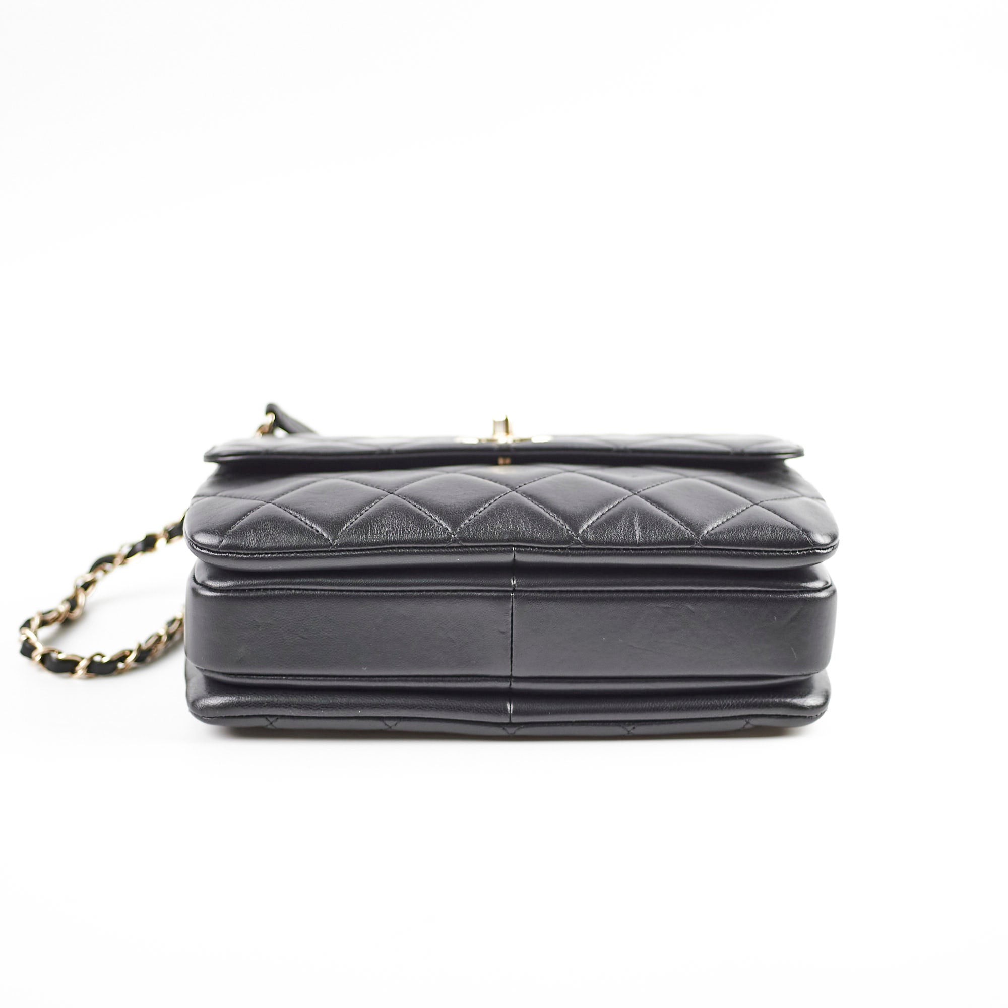 Chanel Trendy CC Small Flap Bag in Black - 24 Series with Removable Strap | Luxury Handbag for Women, Perfect for Parties & Evening Events