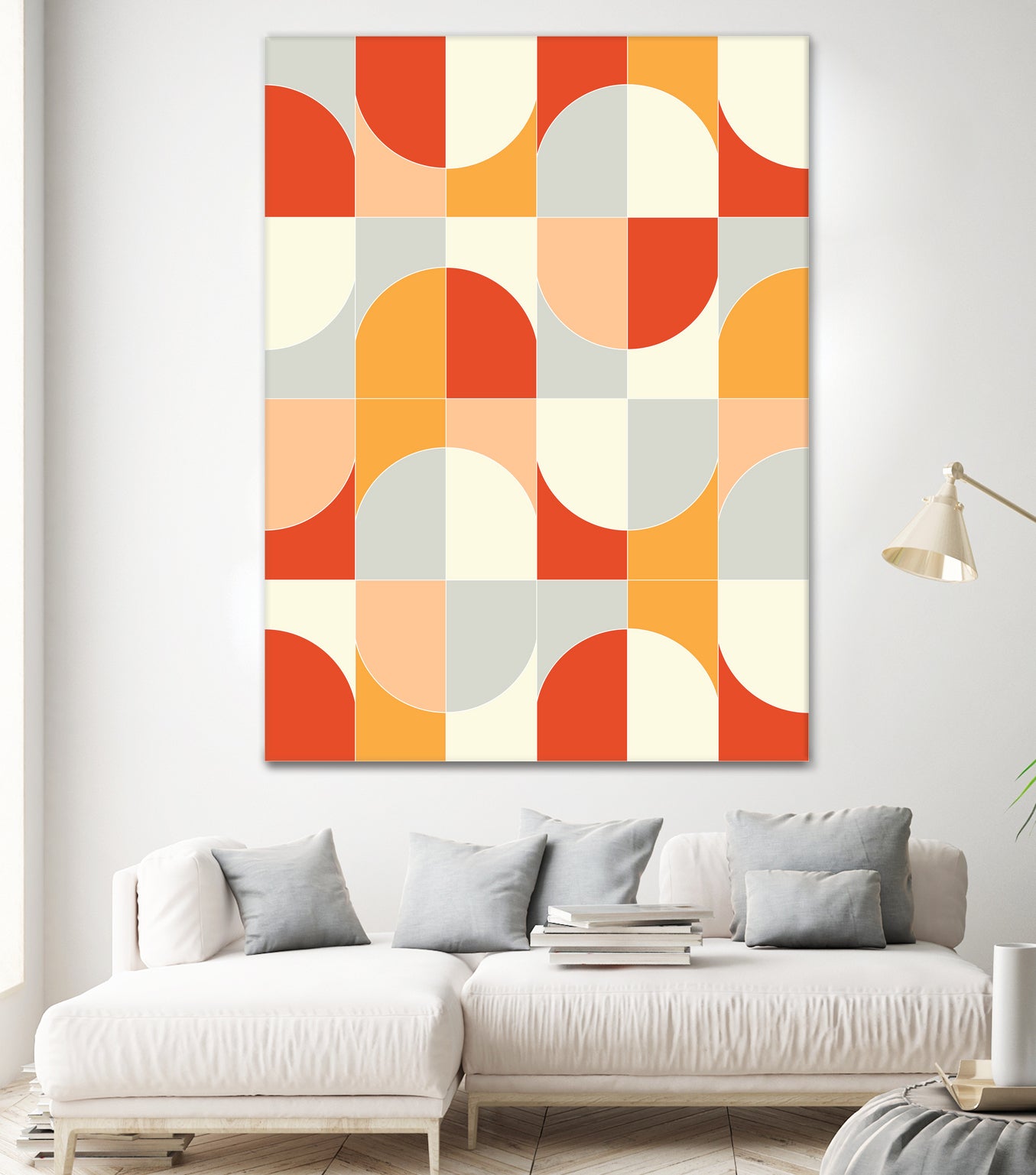 Bold Geo Tiles 02 - Modern Geometric Pattern Peel and Stick Wall Decals | Perfect for Nursery, Bedroom & Home Office Decor | Easy to Apply & Remove Wall Stickers